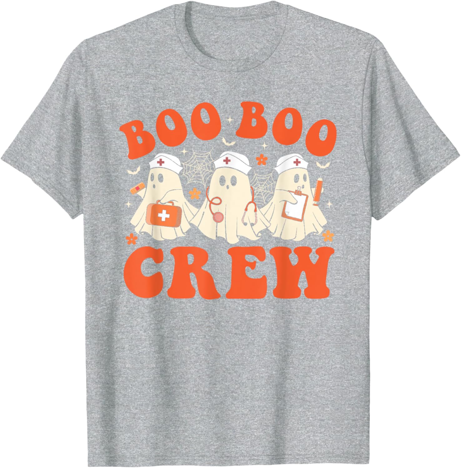 Boo Boo Crew Nurse Ghost Scrub Top Halloween Costume T-Shirt for Nurses - 5