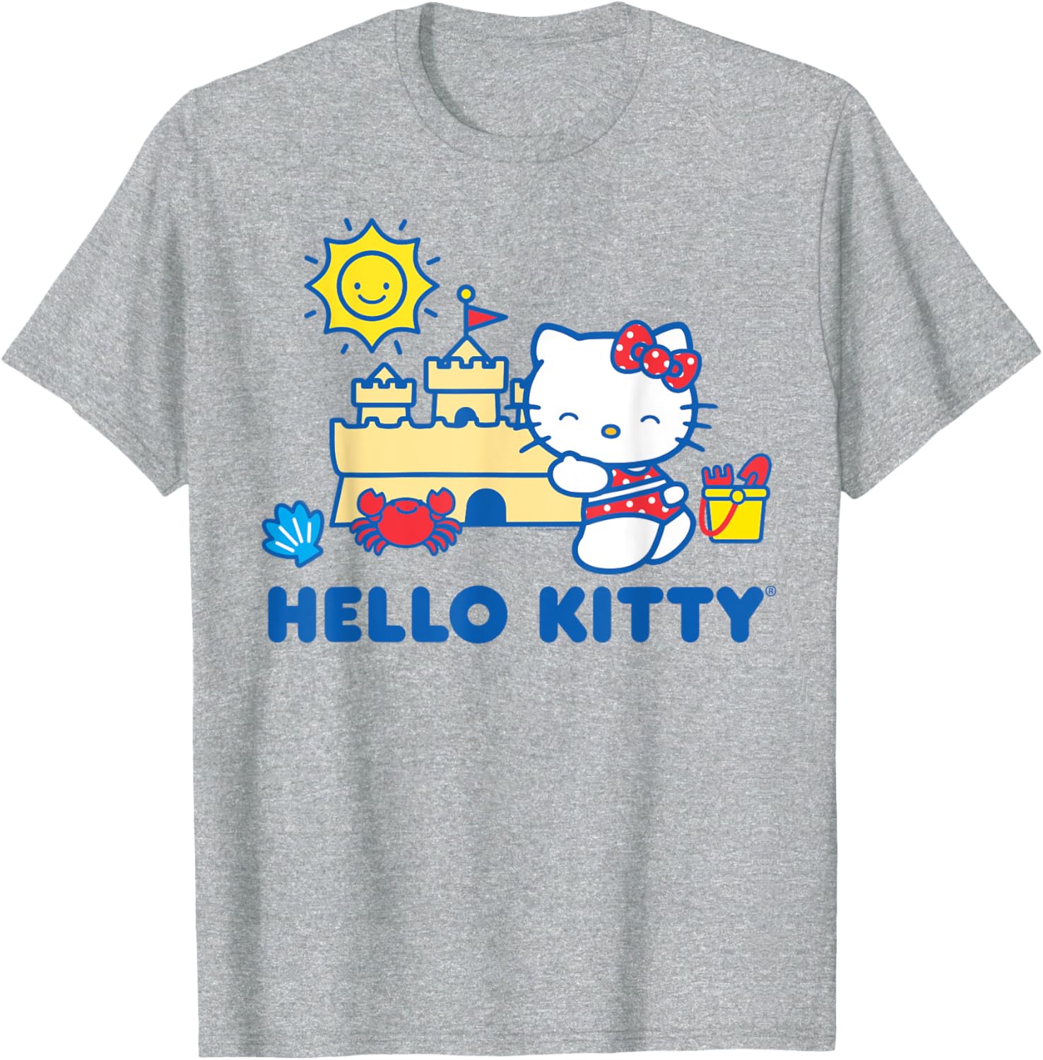 Hello Kitty Summer Sandcastle T-Shirt for Beach Fun and Playful Style - 19