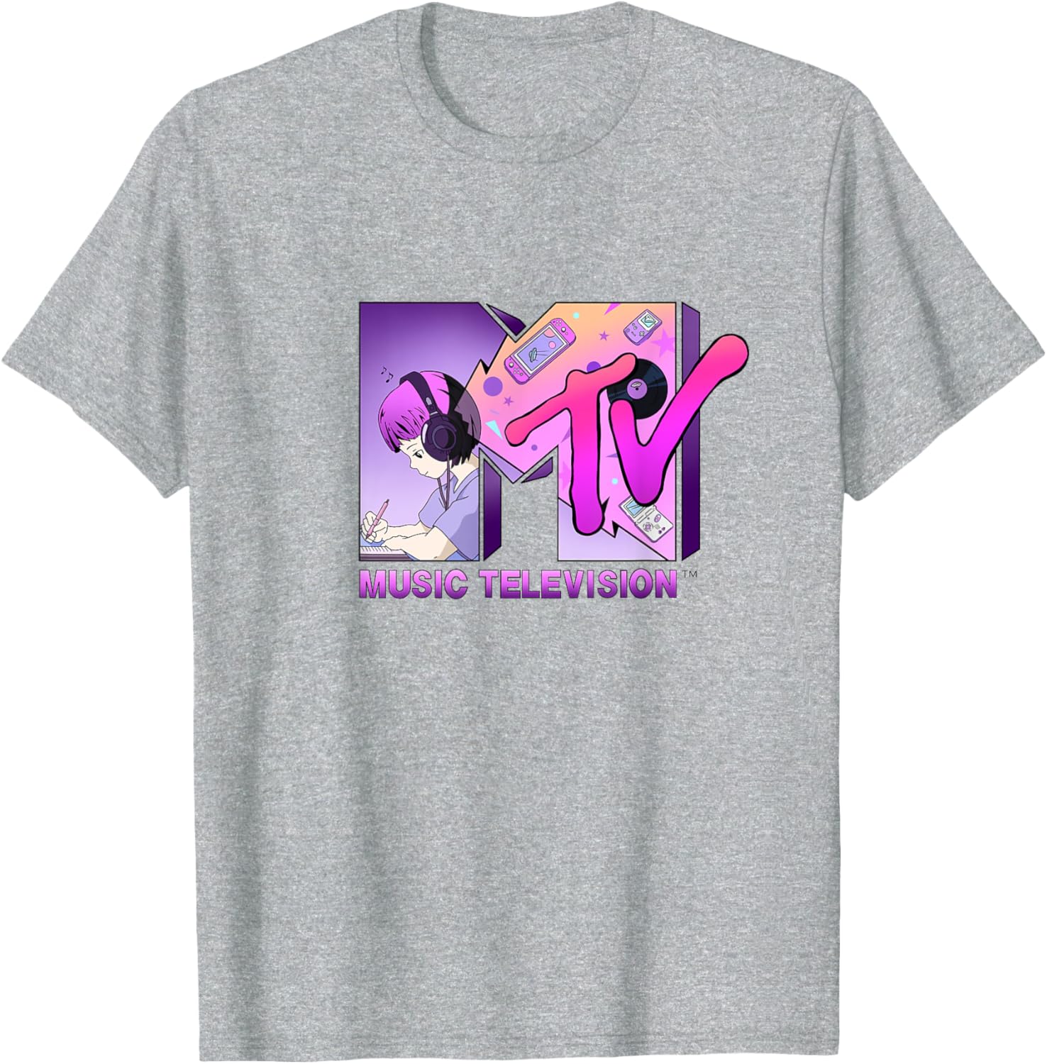Mademark x MTV Anime Gamer Style T-Shirt with Official MTV Logo - 18