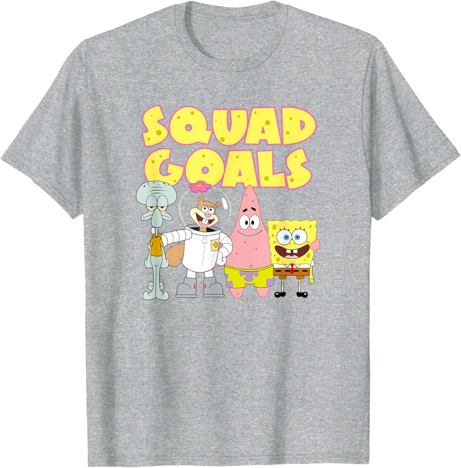 Mademark SpongeBob SquarePants Squad Goals T-Shirt for Fun Style - 3