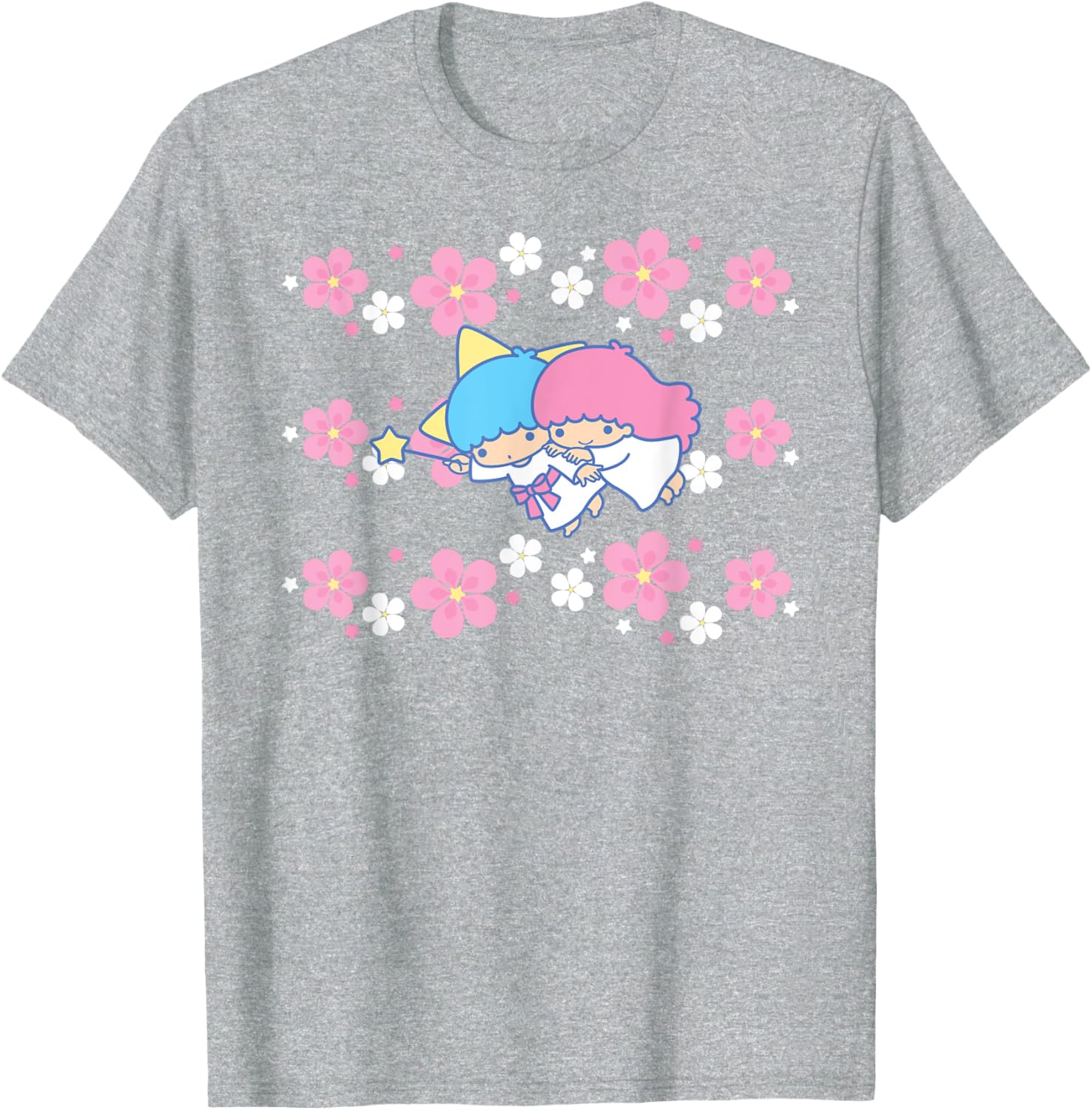 Little Twin Stars Tropical Flowers T-Shirt for Casual Style and Fun Fashion - 12