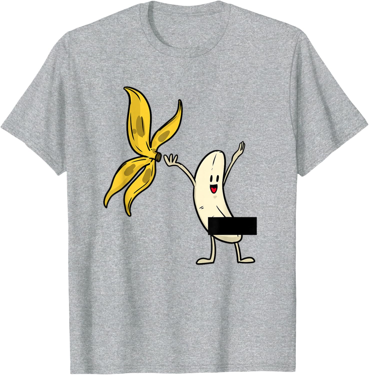 Funny Banana Striptease Censored Adult Tee Shirt for Humor Lovers - 21