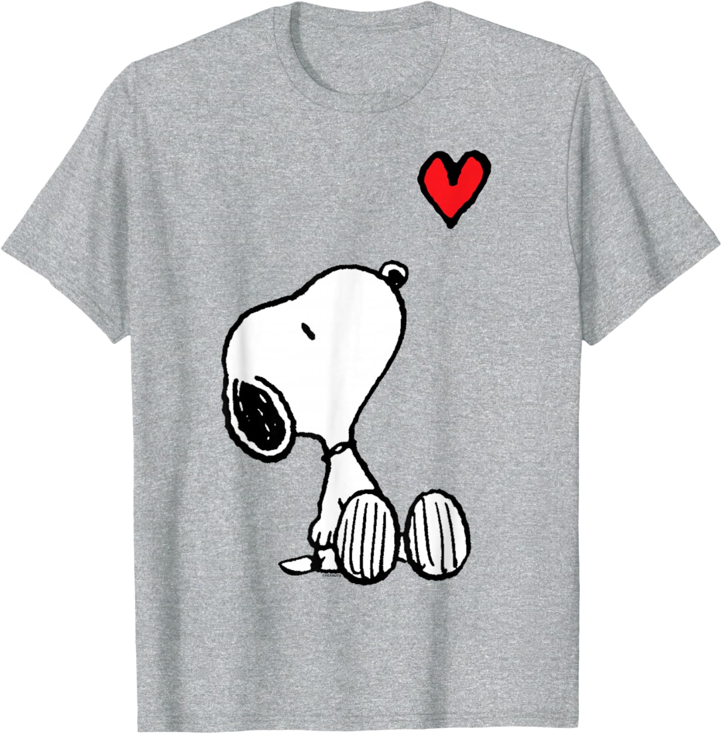 Peanuts Snoopy Heart Sitting T-Shirt for Fun and Stylish Outfits - 6