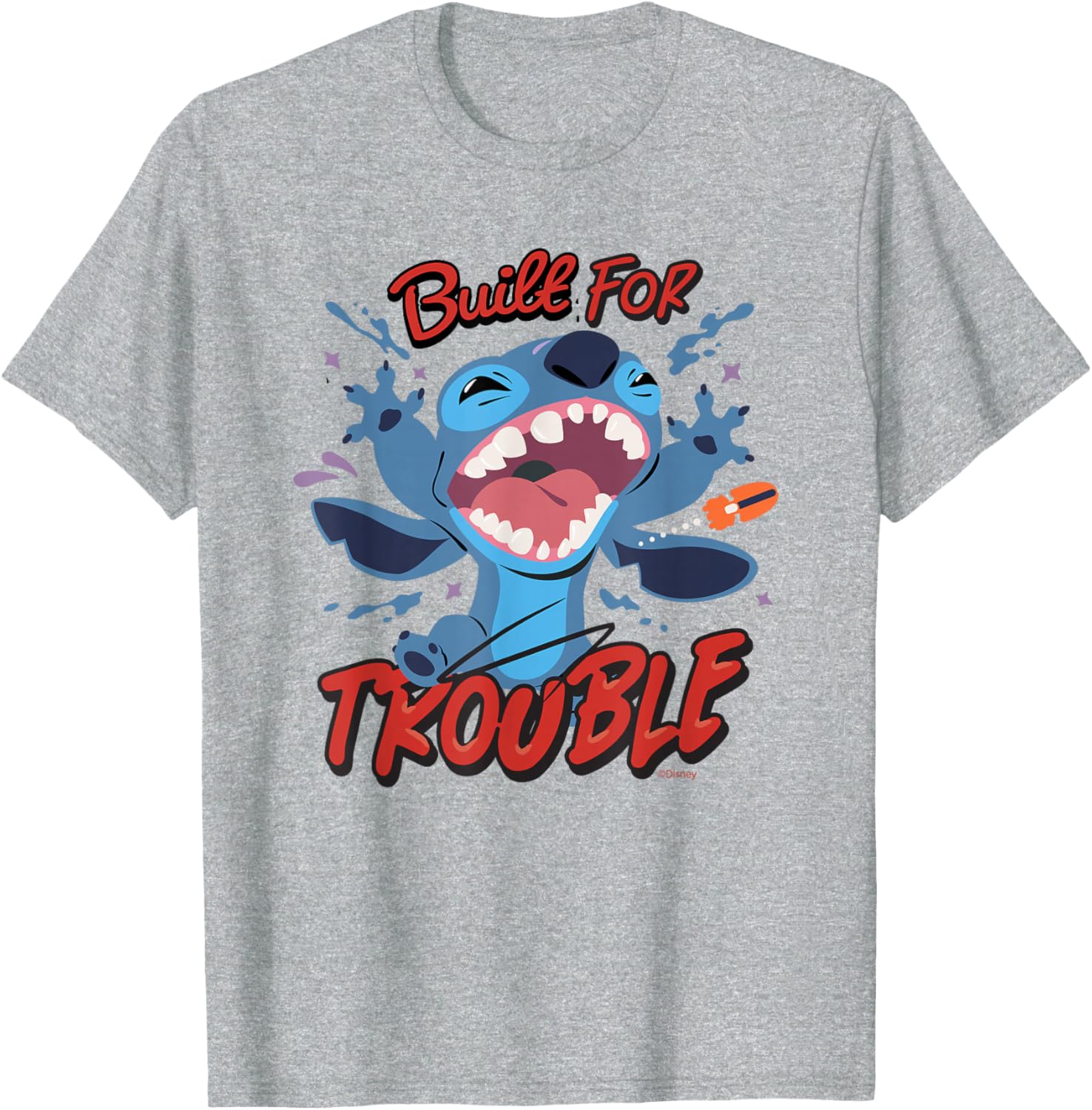 Disney Stitch Built for Trouble T-Shirt Fun Apparel for Fans of Lilo and Stitch - 15