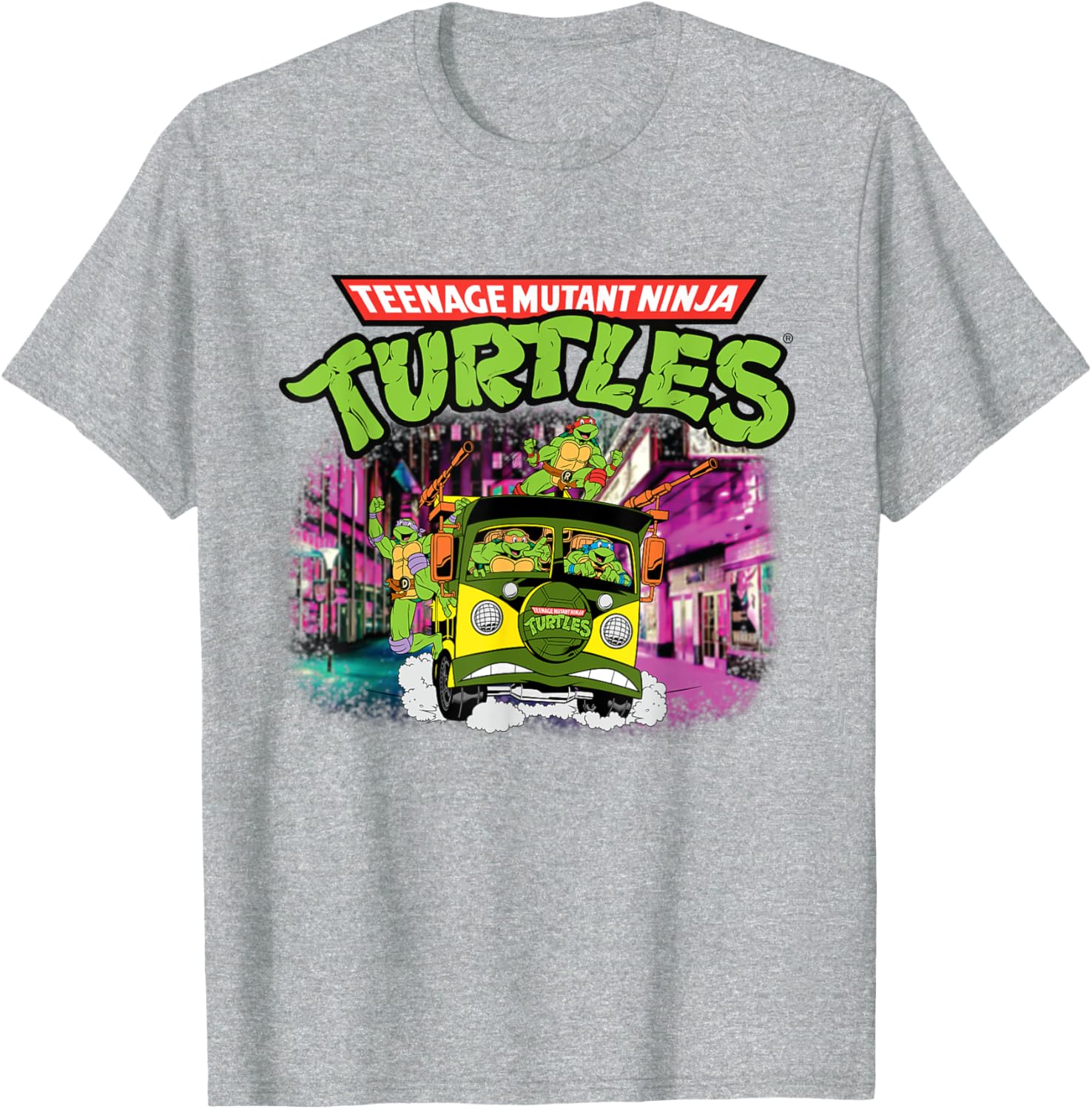 Mademark x TMNT Classic Bus T-Shirt for Teenage Mutant Ninja Turtles Fans - 1