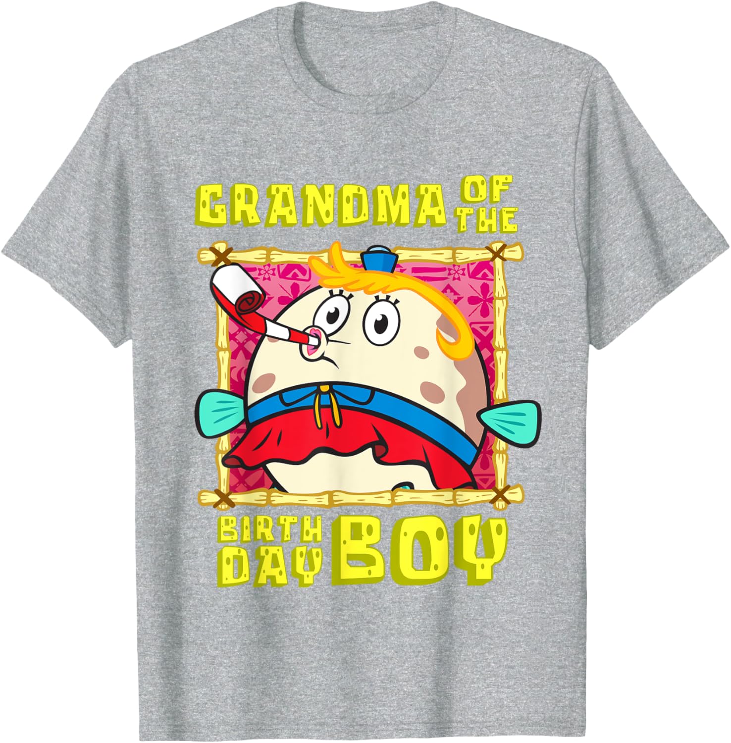 Mademark SpongeBob Mrs Puff Grandma Birthday Boy T-Shirt for All Ages - 8