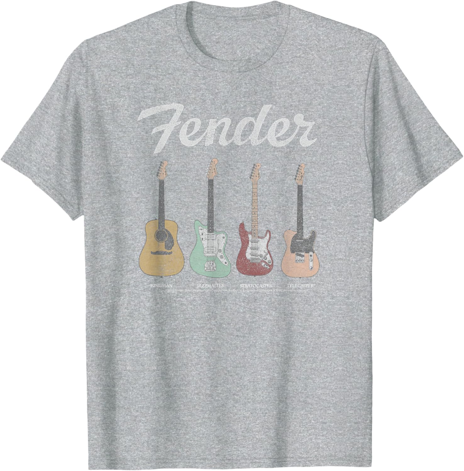 Fender Vintage Guitar Lineup T-Shirt for Music Lovers and Guitarists - 5