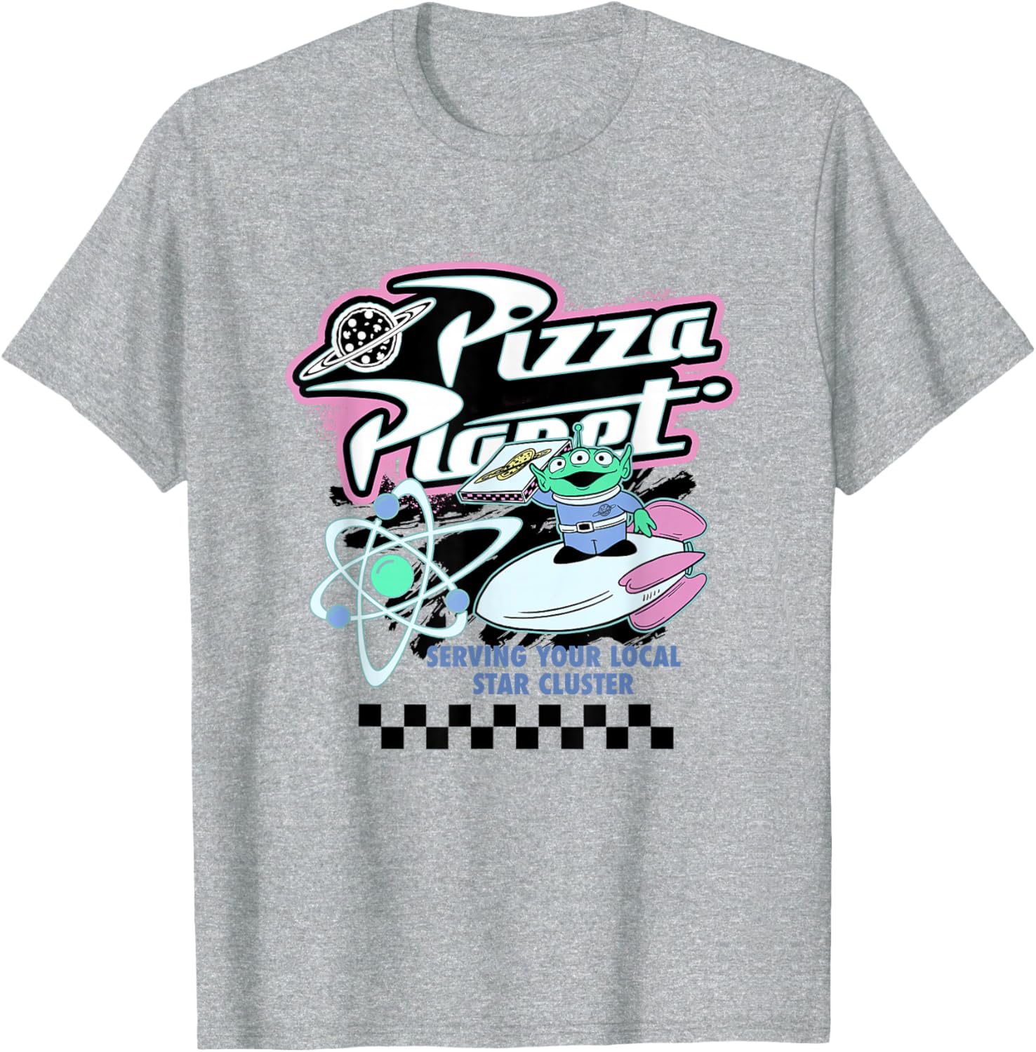 Disney Pixar Toy Story Pizza Planet Retro Neon Poster T-Shirt for Fans - 10