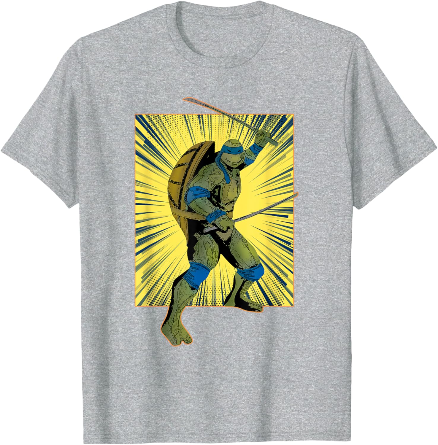 Mademark Teenage Mutant Ninja Turtles Leonardo Retro Burst T-Shirt - 1