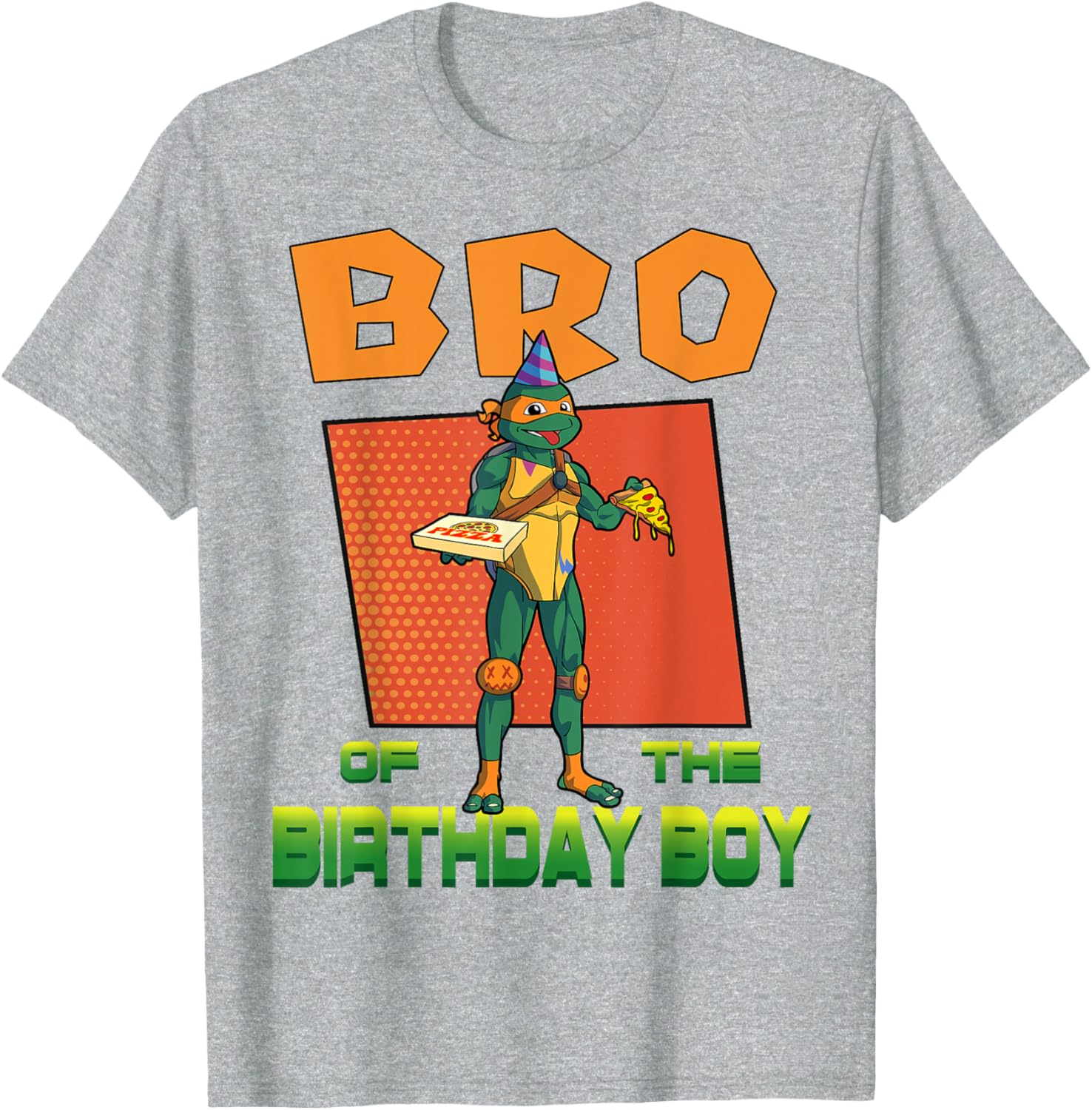 Mademark TMNT Mikey Birthday Boy Pizza Party T-Shirt for Kids - 4