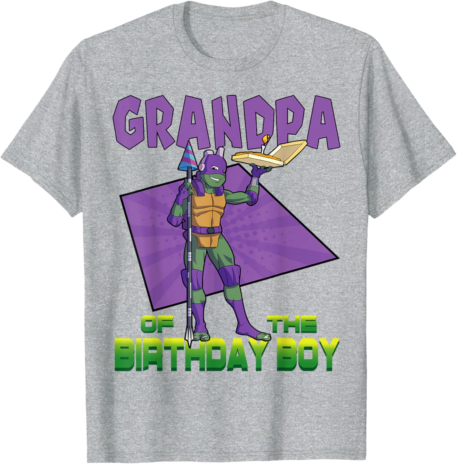 Donnie Grandpa of the Birthday Boy Pizza Theme T-Shirt for TMNT Fans - 16