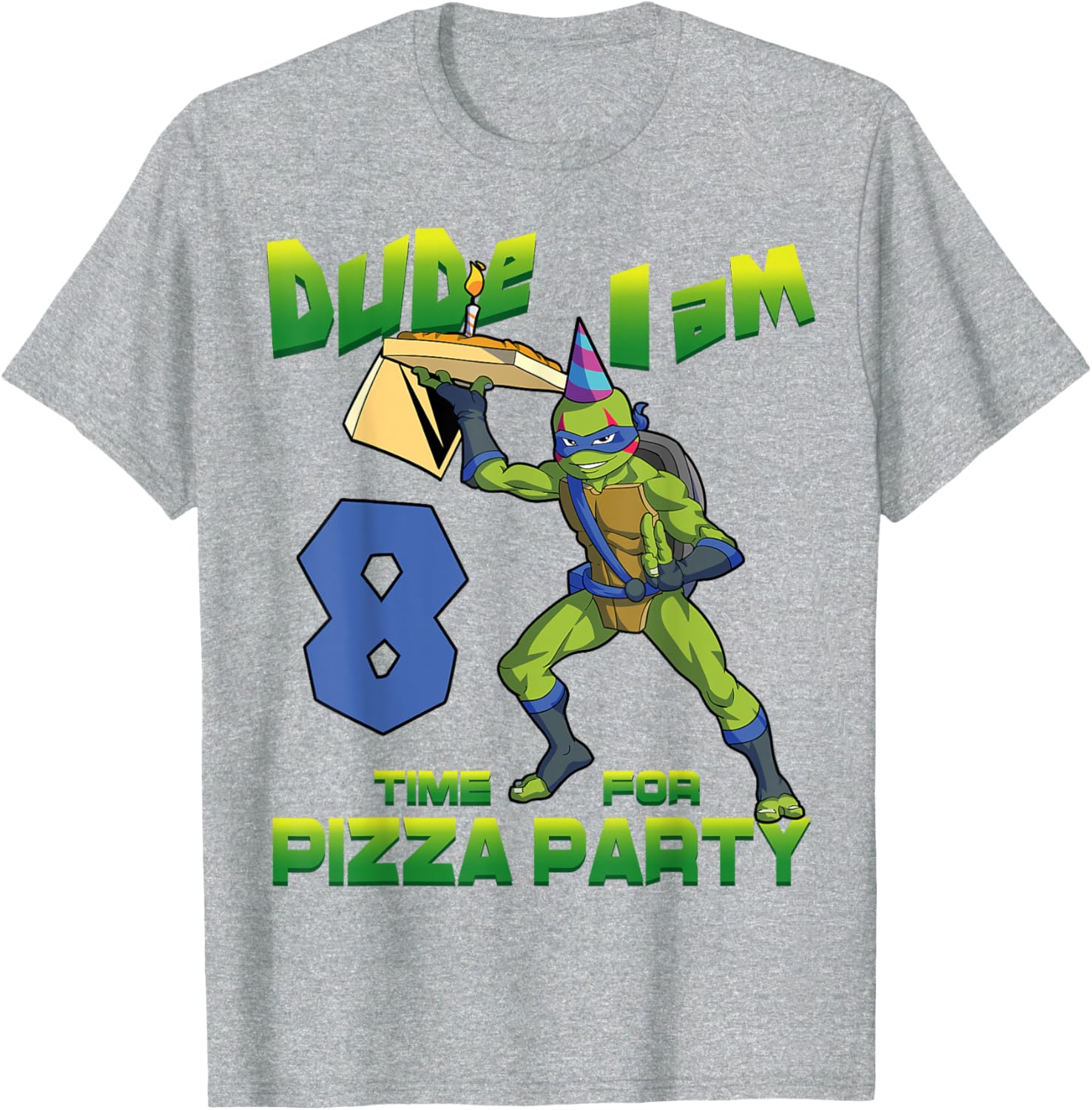 Mademark TMNT Leo Pizza Birthday T-Shirt for 8 Year Old Boys Fun Gift - 16