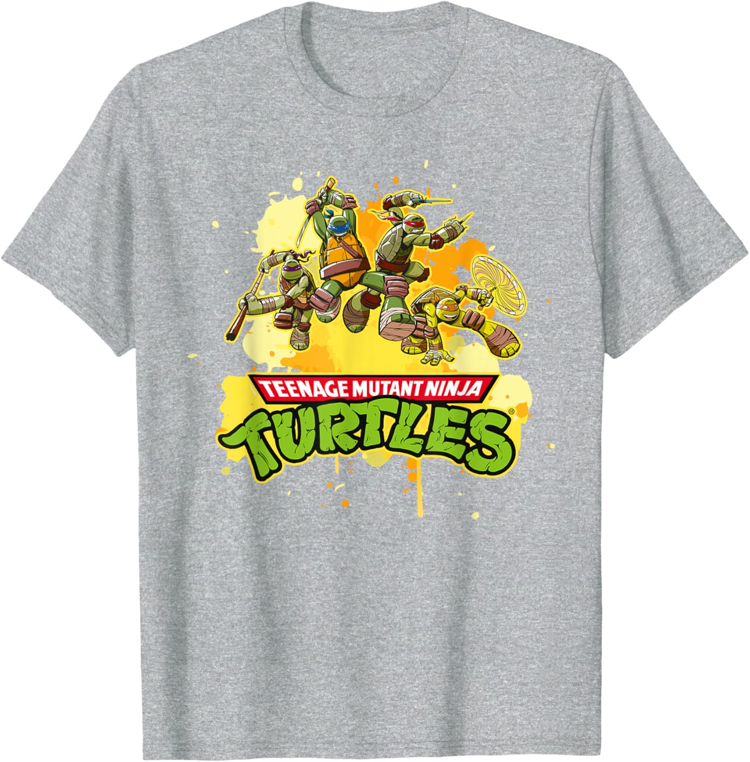 Mademark TMNT Splatter Paint Attack T-Shirt for Teenage Mutant Ninja Turtles Fans - 3