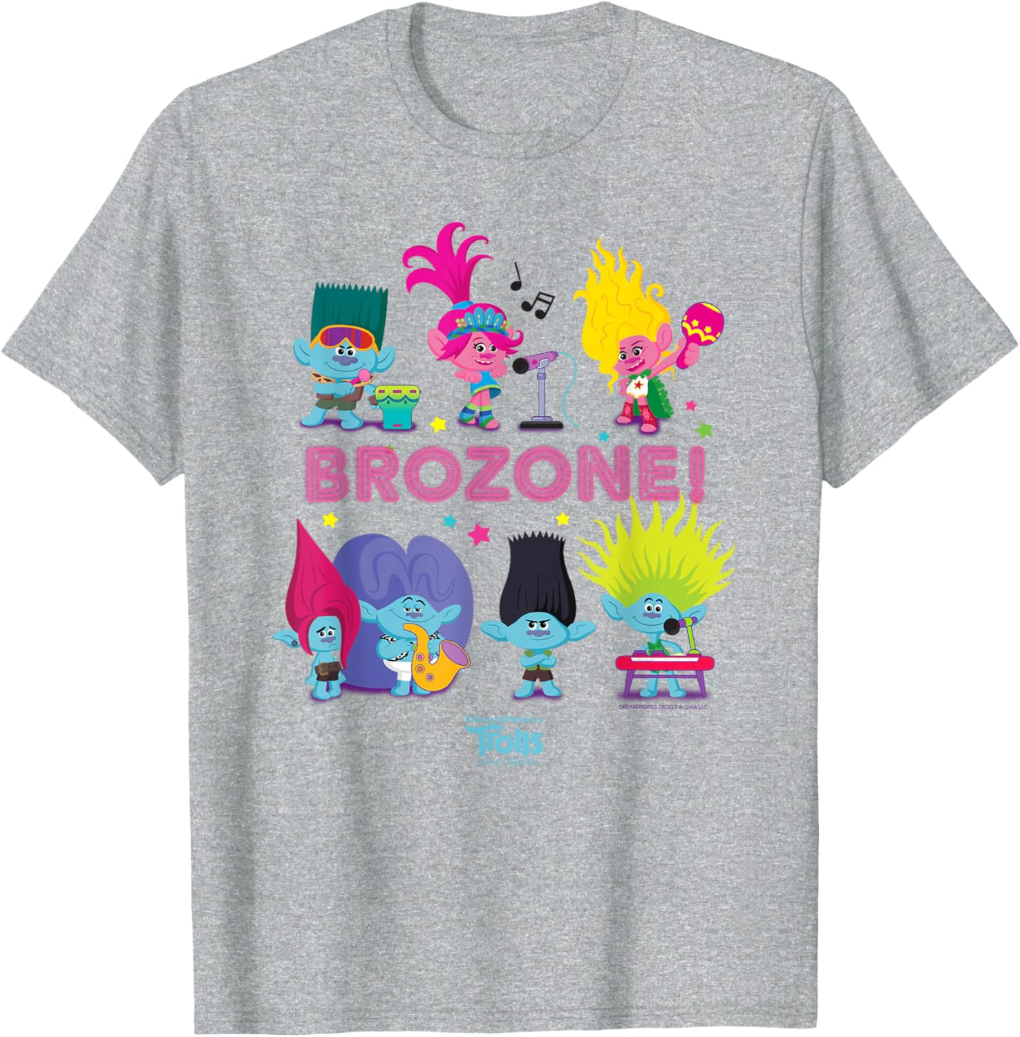 DreamWorks Trolls Band Together BroZone Poppy and Viva Cute T-Shirt - 7