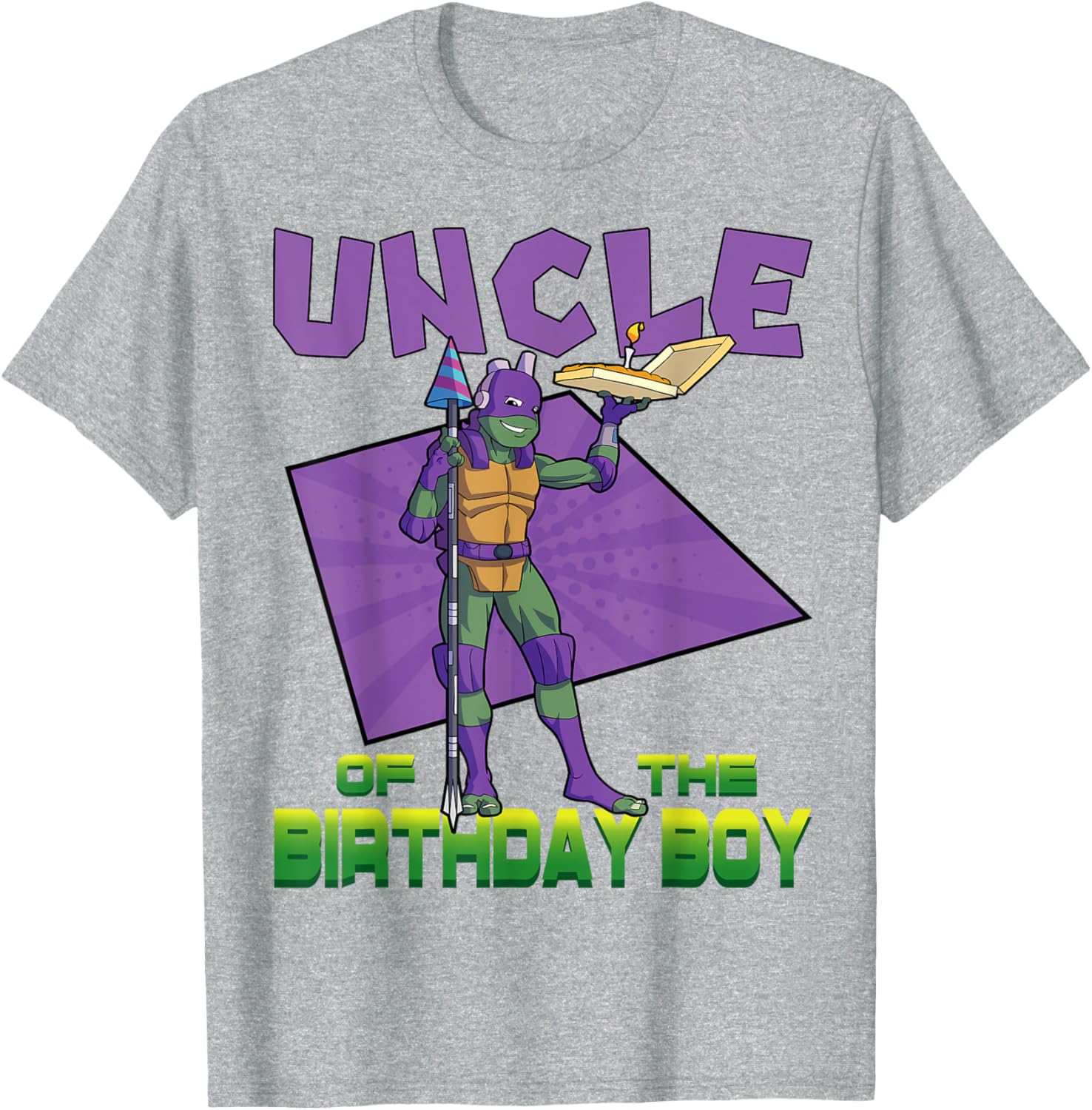 Mademark TMNT Donnie Uncle Birthday Boy Pizza Party T-Shirt for Kids - 25