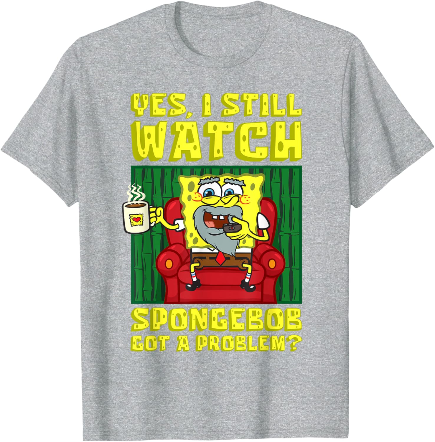 Mademark x SpongeBob Adult T-Shirt I Still Watch SpongeBob Humor Tee - 3