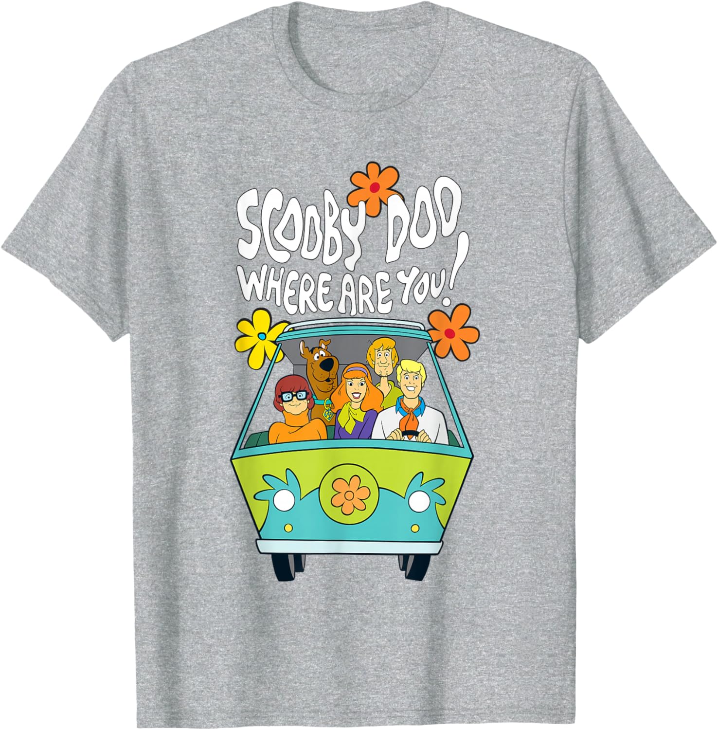 Scooby-Doo Vintage Mystery Machine Floral T-Shirt for Fun Style - 10