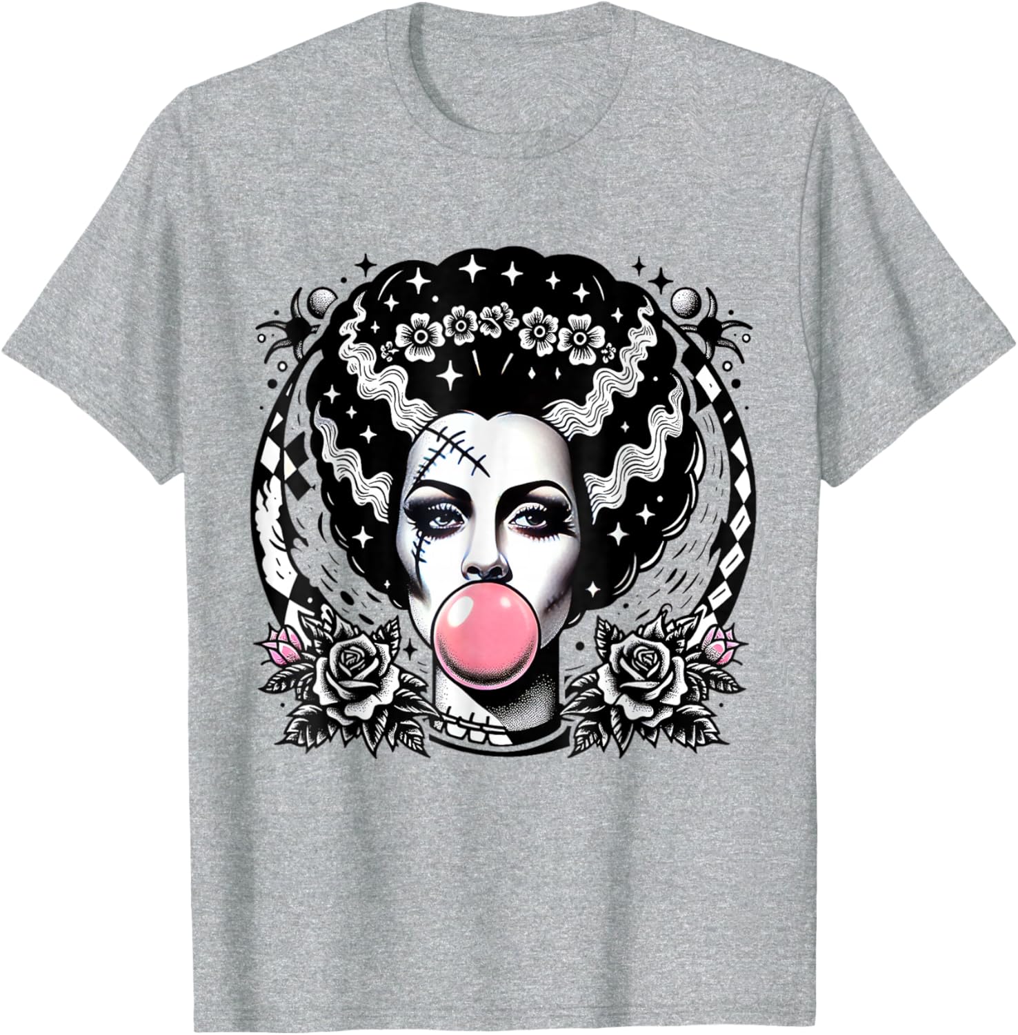 Bride of Frankenstein Bubblegum Monster Halloween Tee for Fun Costumes - 2