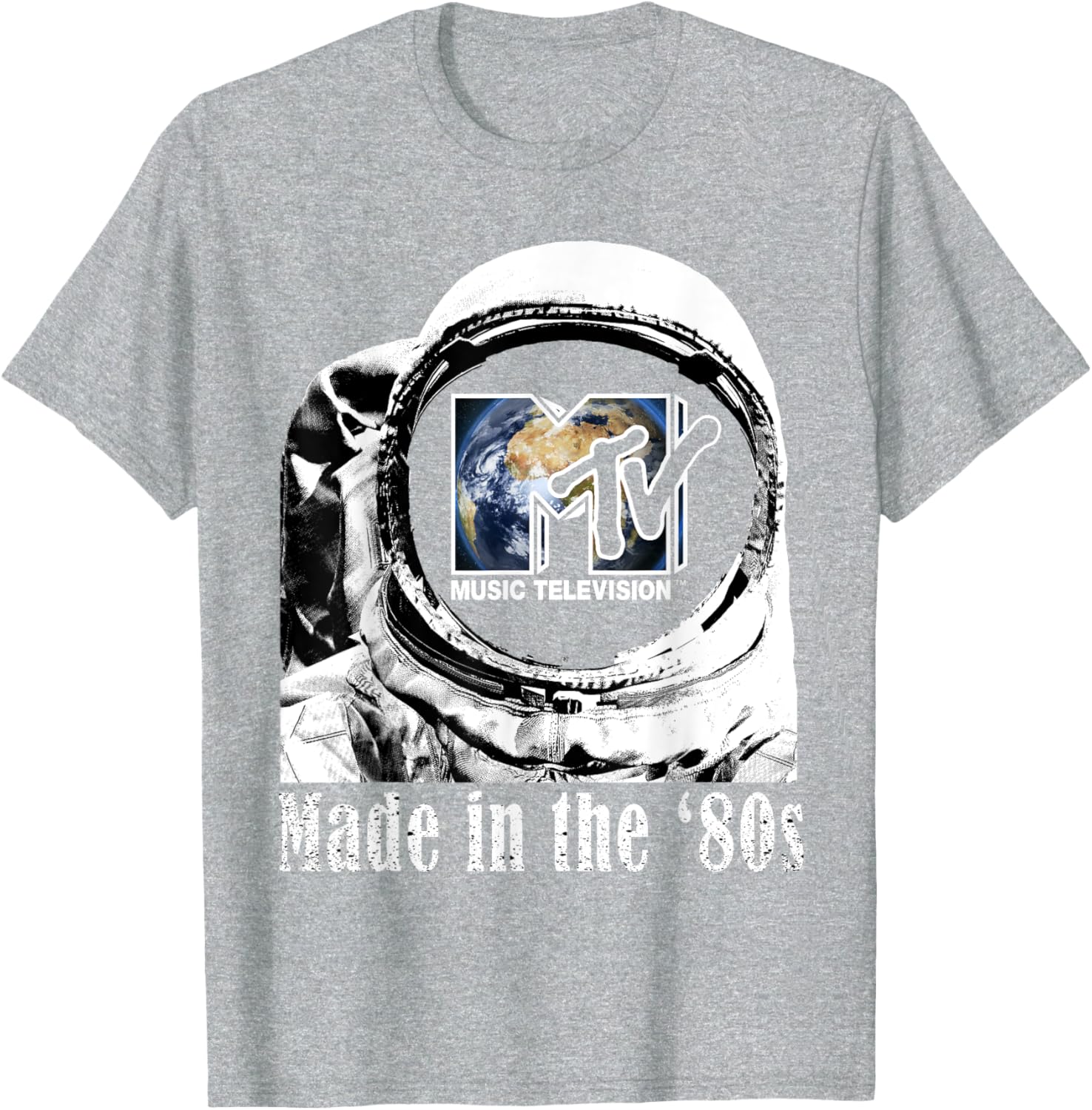 Mademark x MTV 80s Astronaut T-Shirt with Earth Logo for Retro Vibes - 10