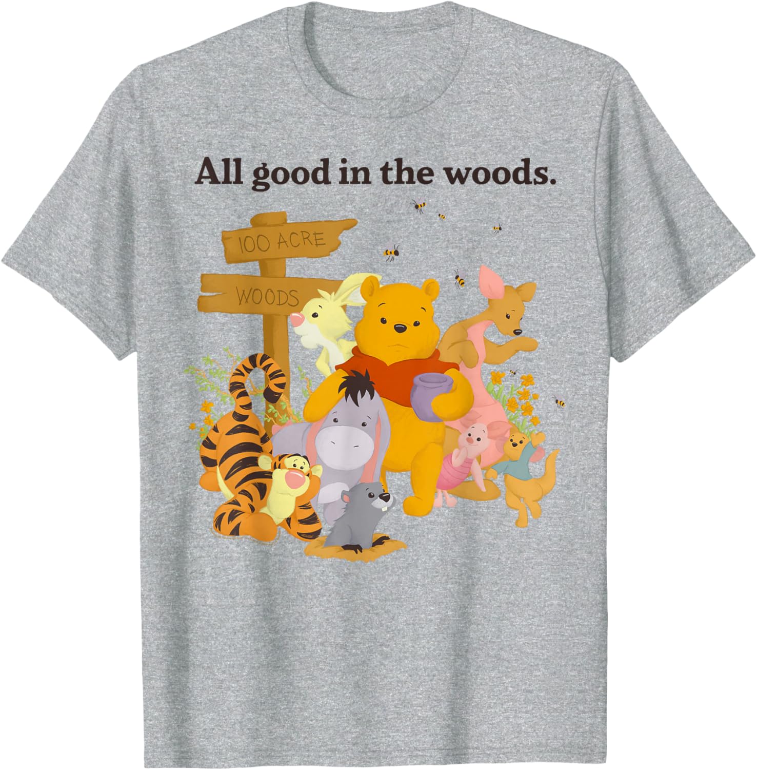 Disney Winnie The Pooh All Good In The Woods T-Shirt for Kids and Adults - 1