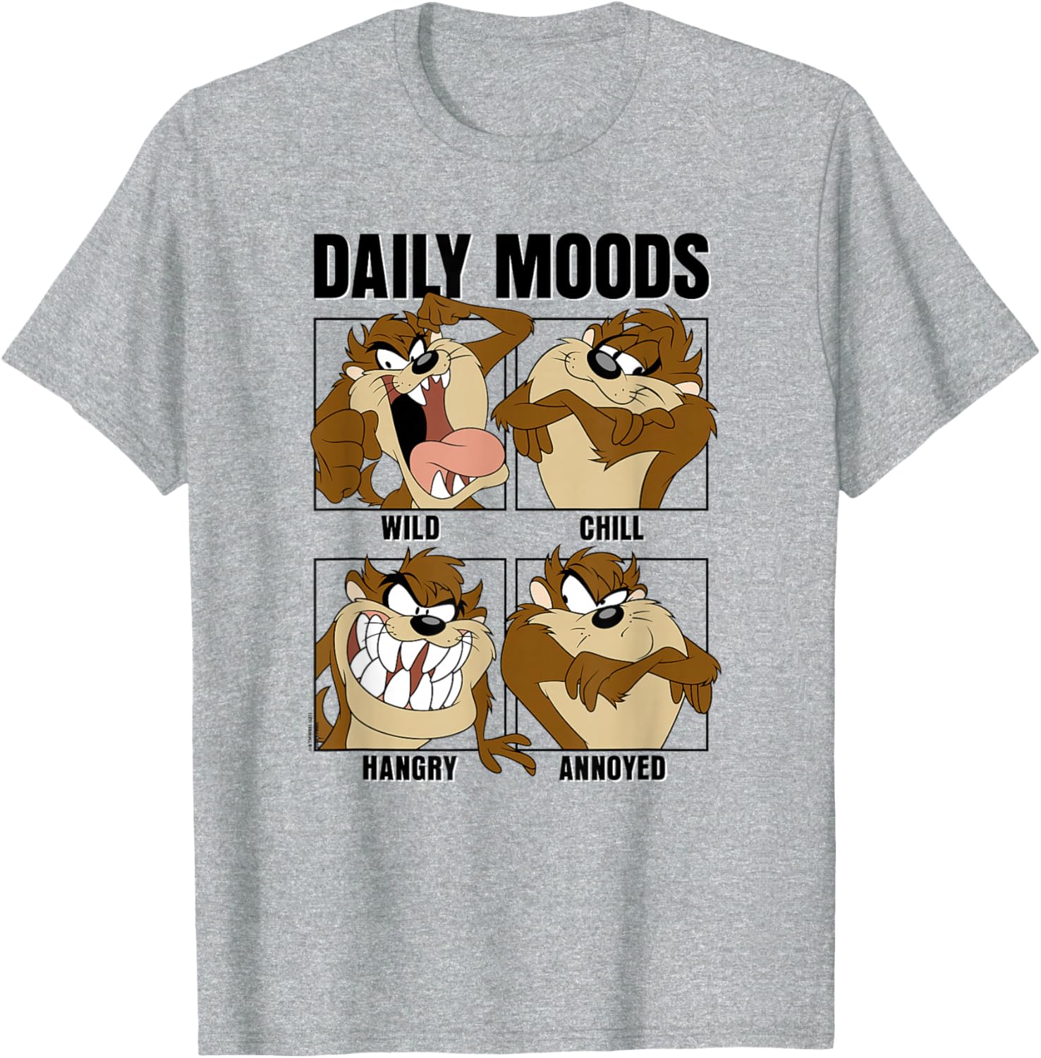 Looney Tunes Tazmanian Devil Daily Moods Panel T-Shirt for Fun Lovers - 6