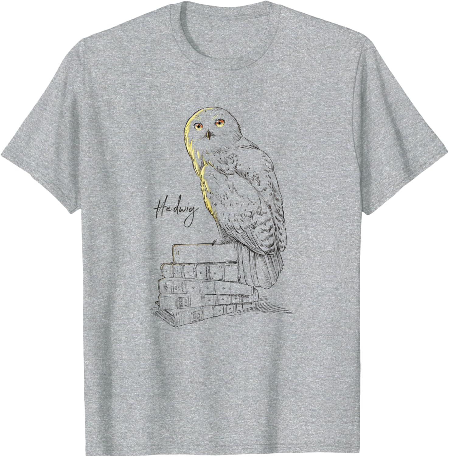 Harry Potter Hedwig Owl Sketch Chest Portrait T-Shirt for Fans - 3