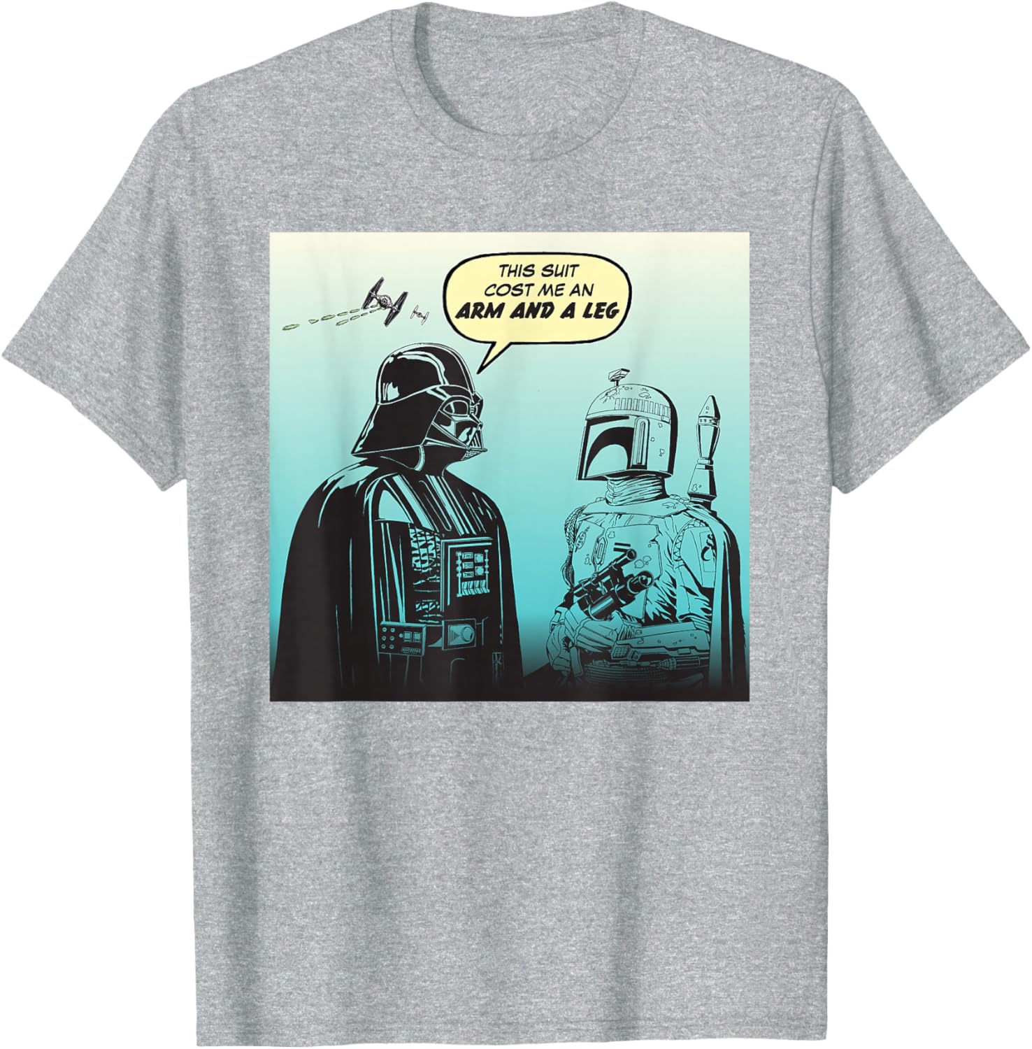 Star Wars Funny Darth Vader and Boba Fett Comic T-Shirt for Fans - 8