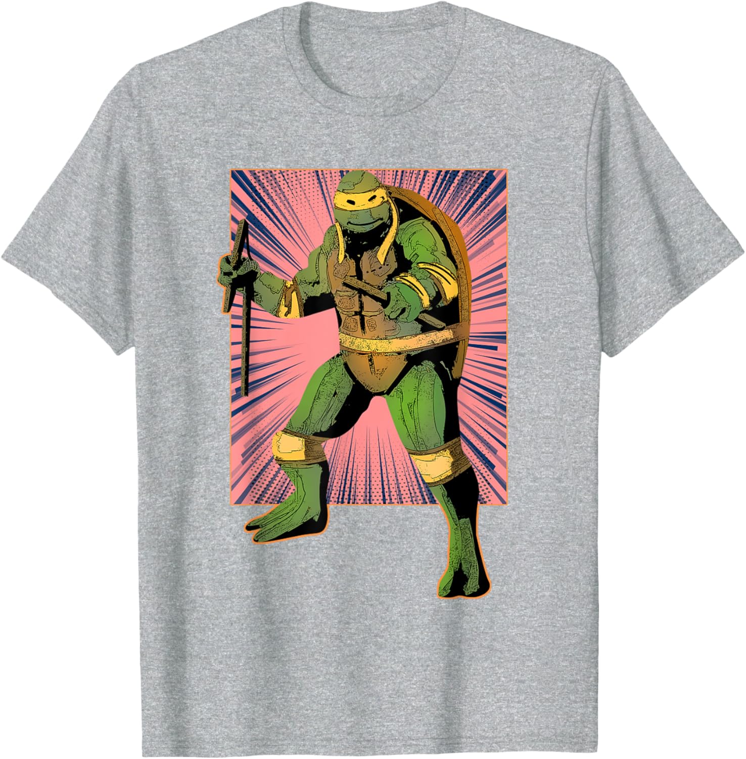 Mademark Teenage Mutant Ninja Turtles Michelangelo Retro Burst T-Shirt - 2