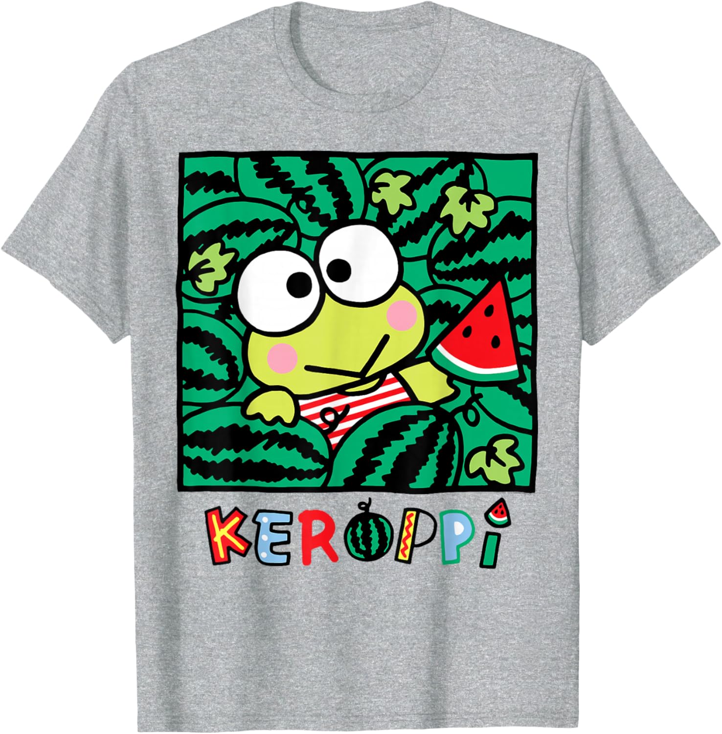Keroppi Watermelon Summer Fun T-Shirt for Kids and Adults - 10