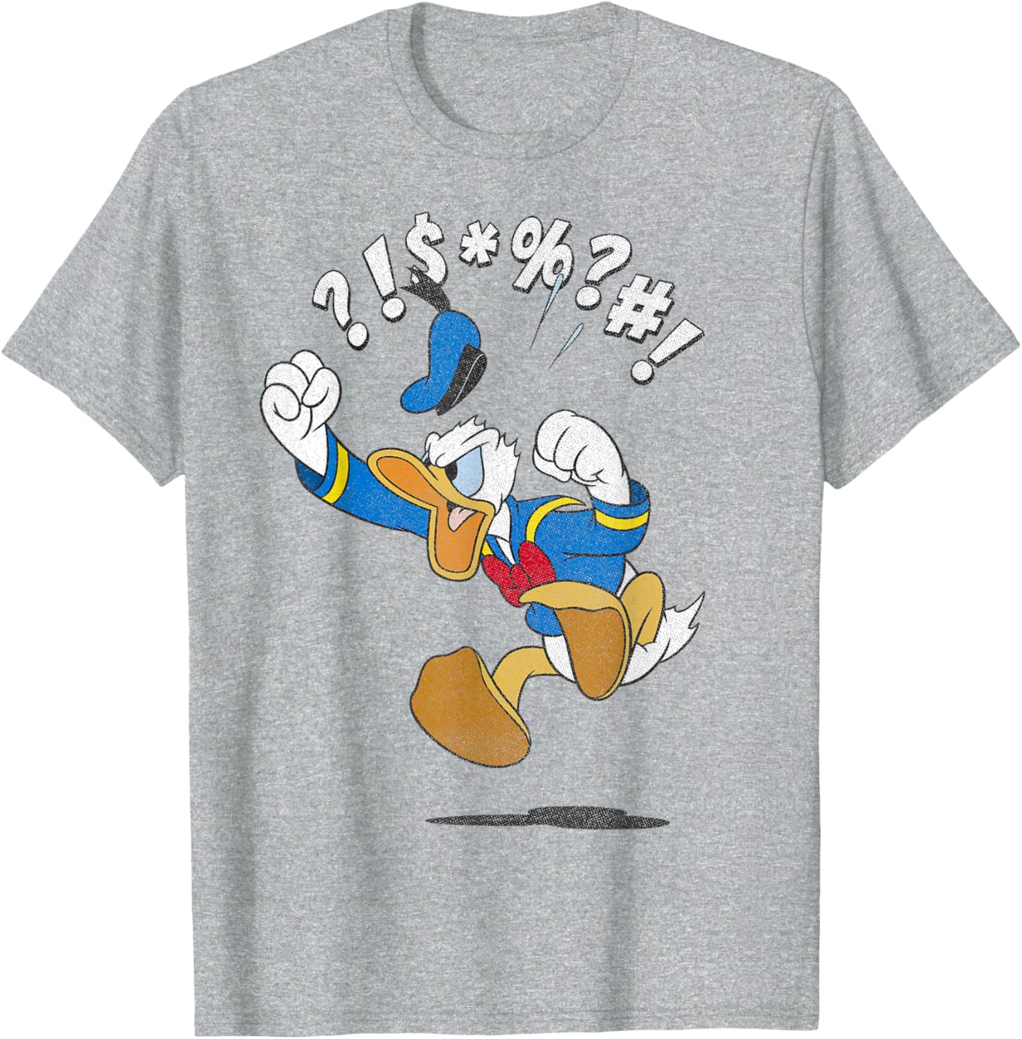 Vintage Donald Duck Angry Jump T-Shirt featuring Disney Mickey and Friends - 5