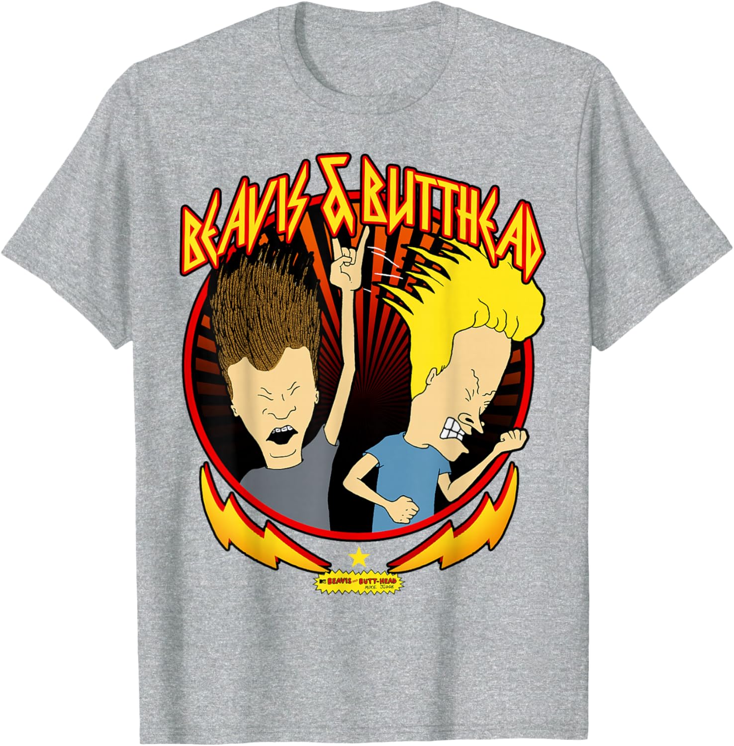 Beavis and Butt-Head Metal Colors Rock Out Graphic T-Shirt for Fans - 1