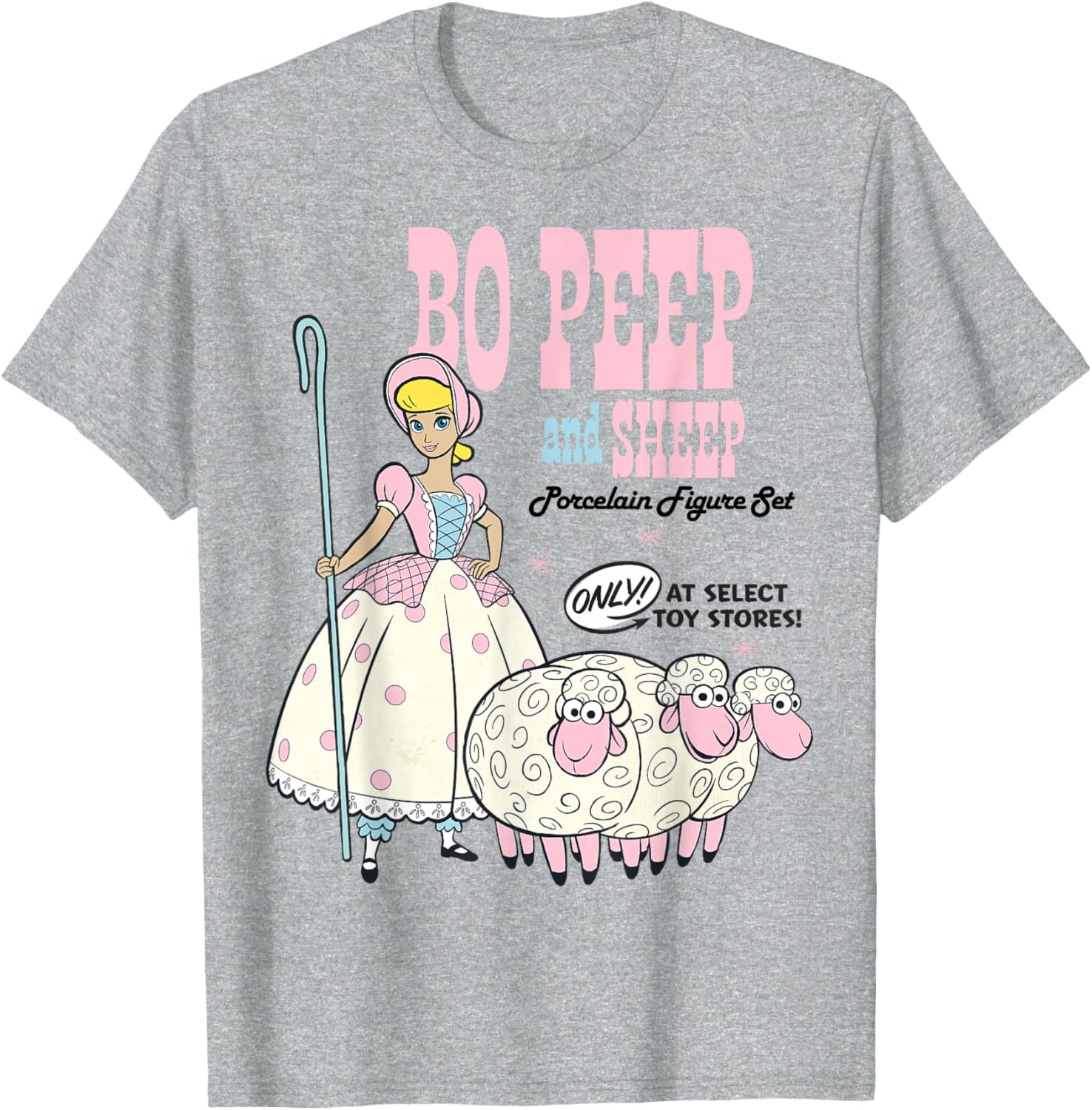 Disney Pixar Toy Story 4 Bo Peep T-Shirt Cute Sheep Graphic Tee - 6