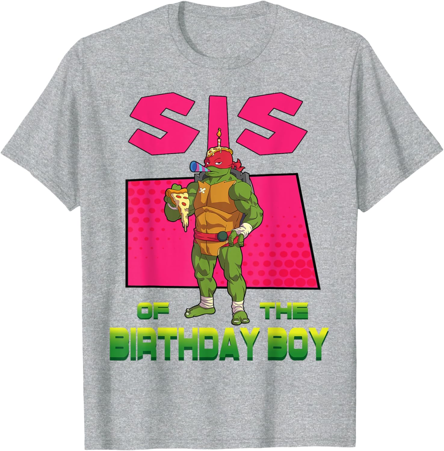Mademark TMNT Raph Sister Pizza Party T-Shirt for Birthday Fun - 22