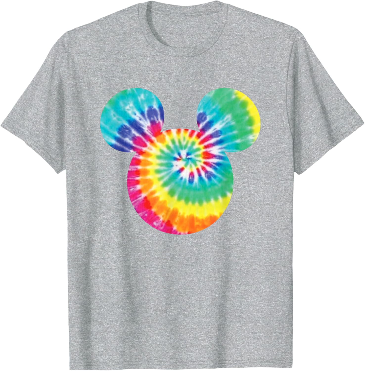 Disney Mickey Mouse Rainbow Tie-Dye Short Sleeve T-Shirt for Fun Style - 26