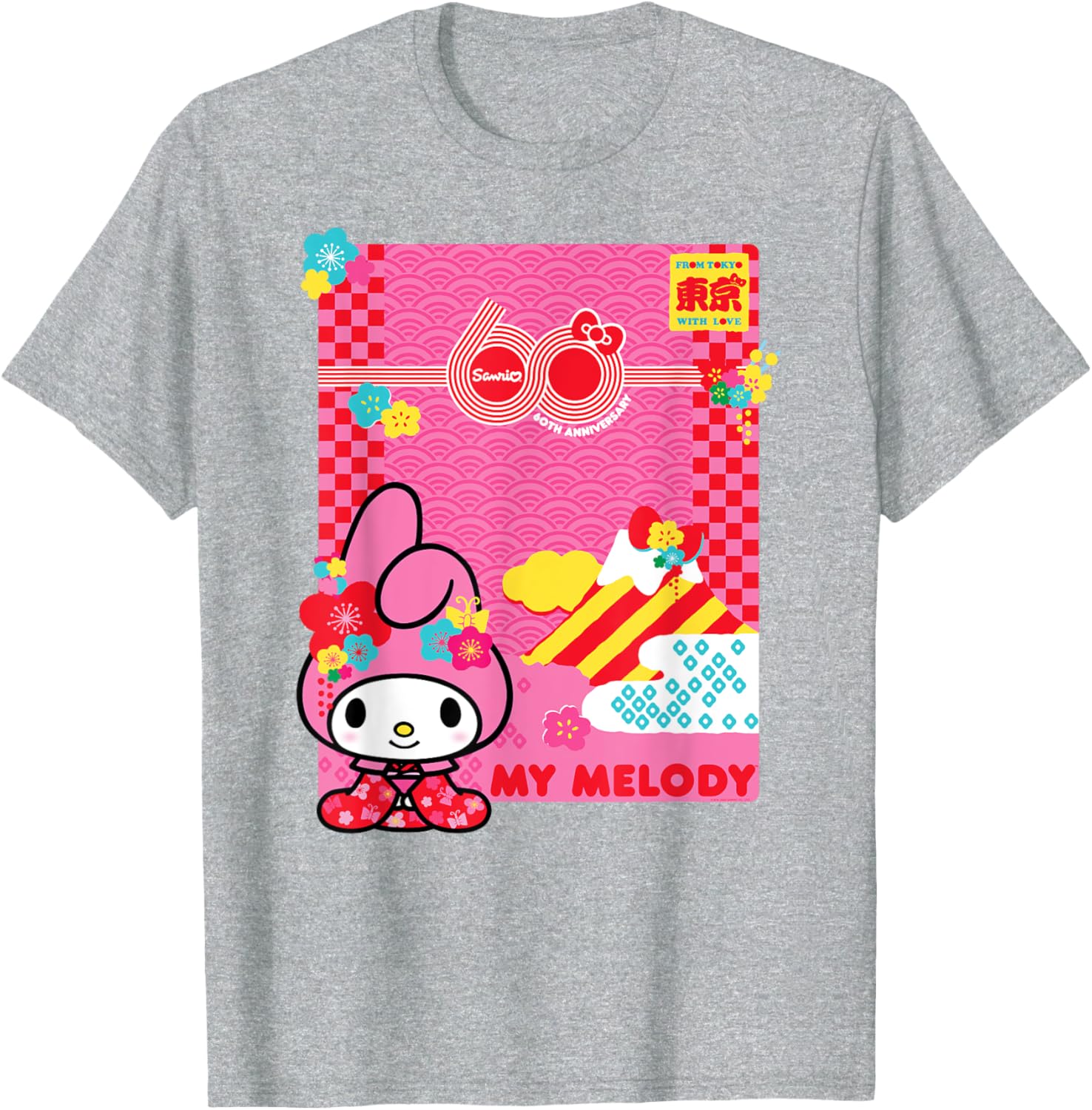 My Melody Sanrio 60th Anniversary T-Shirt for Fans and Collectors - 7