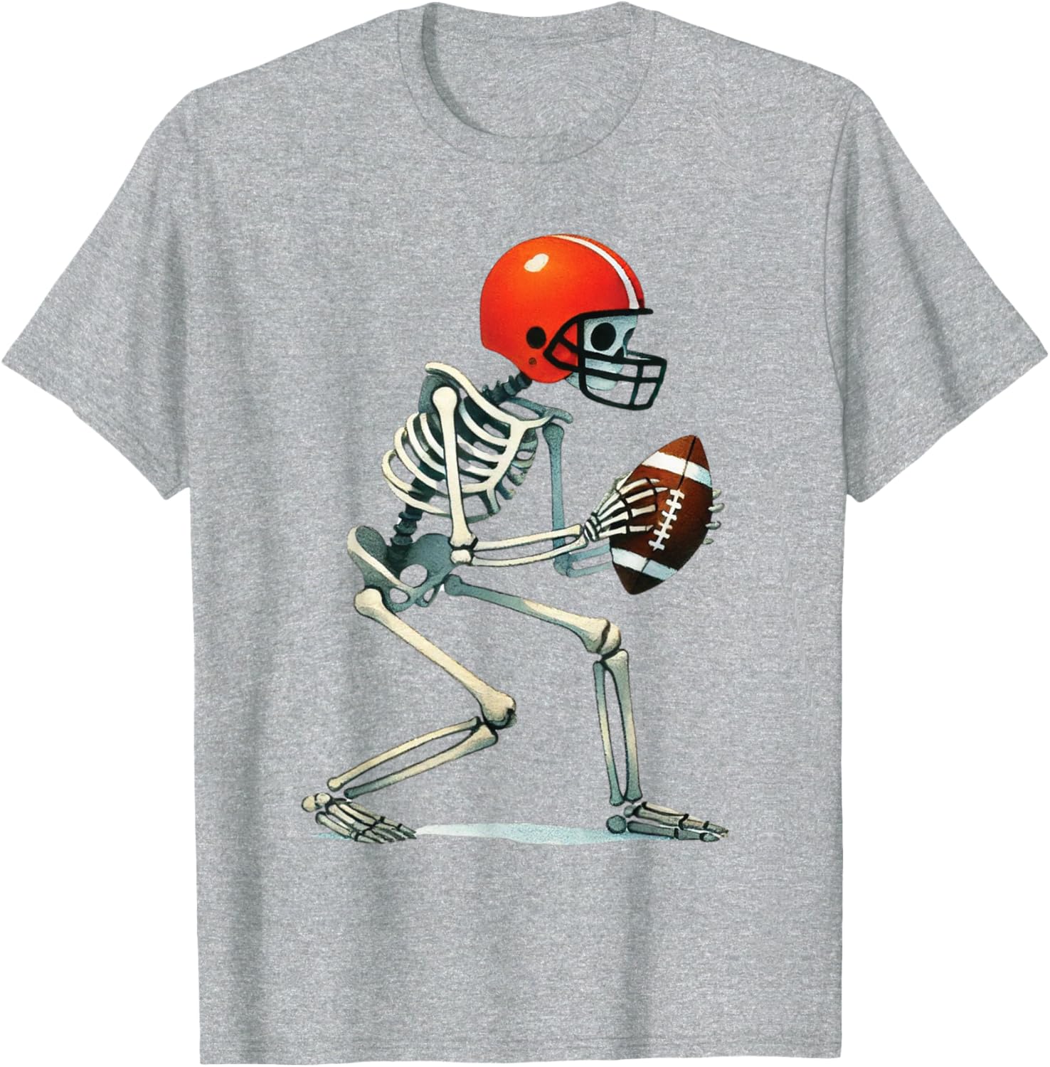 Funny Skeleton Football Halloween Costume Tee for Boys and Men - 9