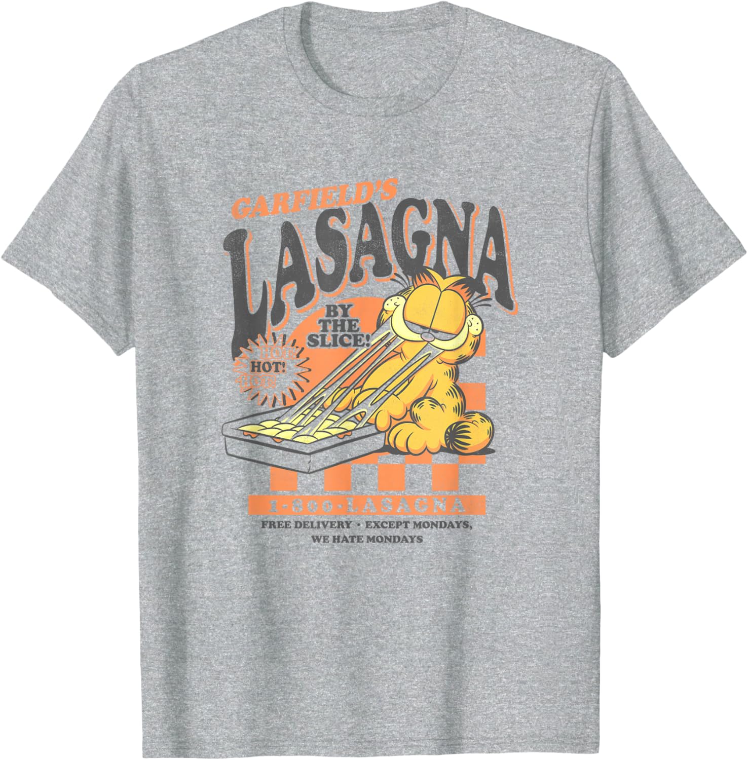 Garfield Vintage Lasagna Poster T-Shirt for Fun Food Lovers - 1