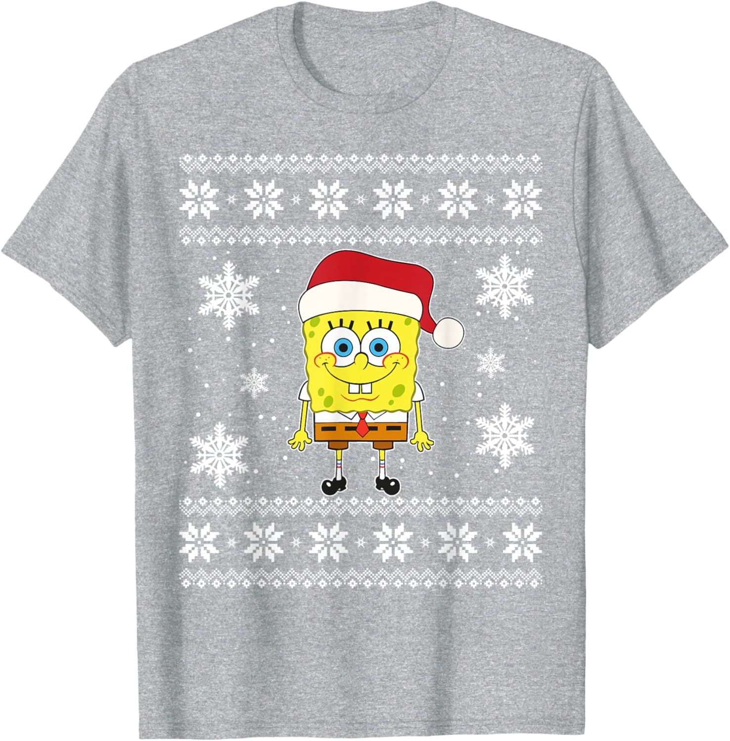 Mademark SpongeBob SquarePants Holiday Christmas Graphic T-Shirt for Fun - 6