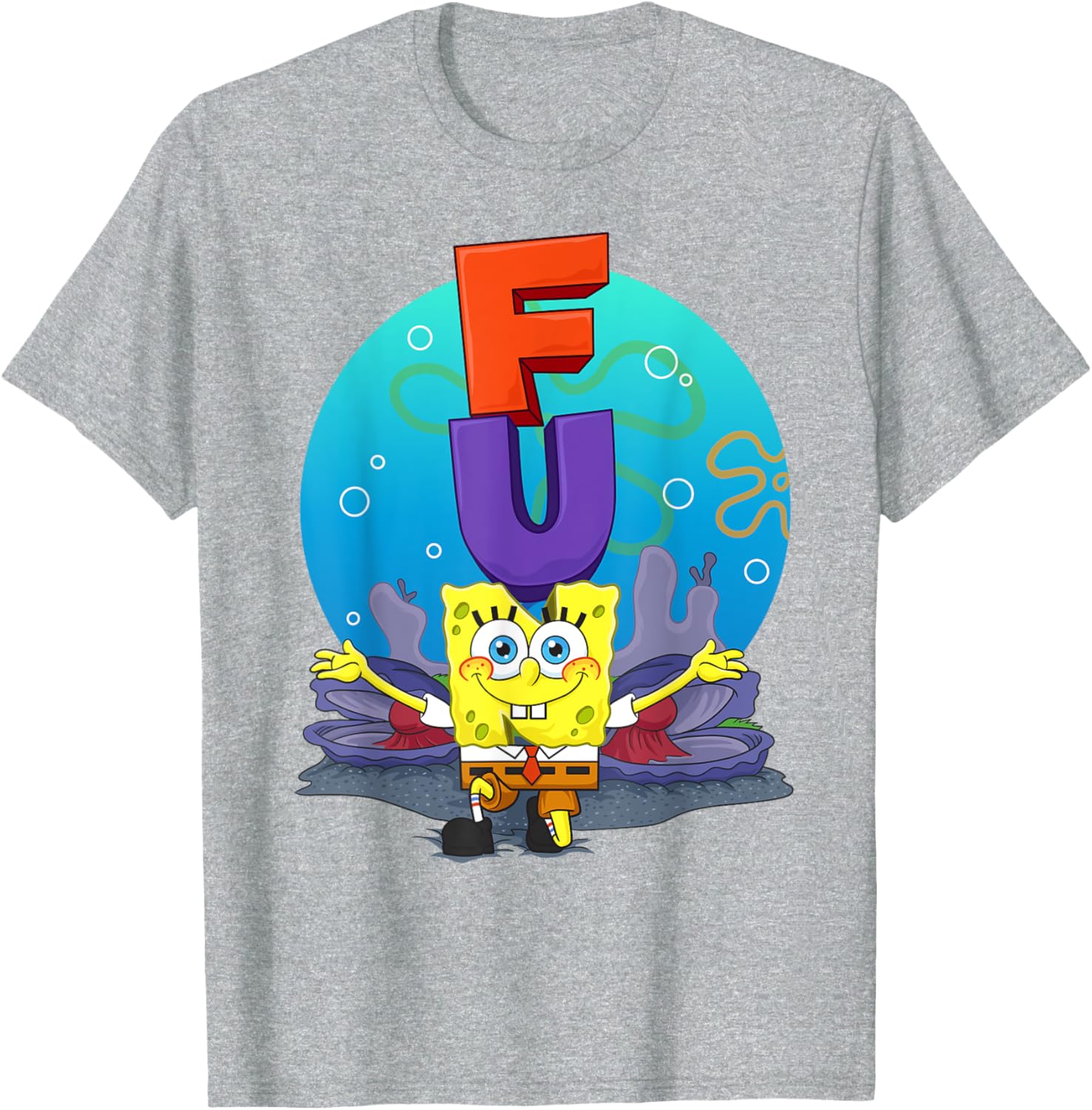 Mademark SpongeBob The F.U.N Song T-Shirt Fun Apparel for Fans - 9