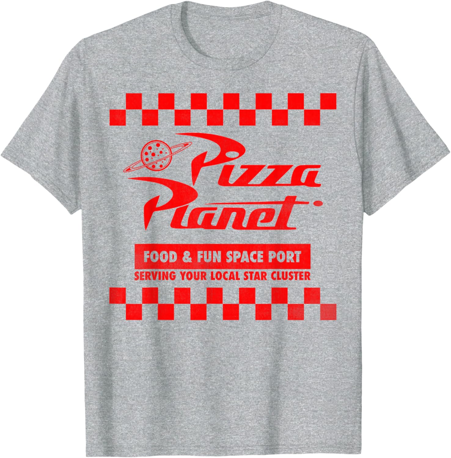Disney Pixar Toy Story Pizza Planet Checkered Logo T-Shirt for Kids - 9