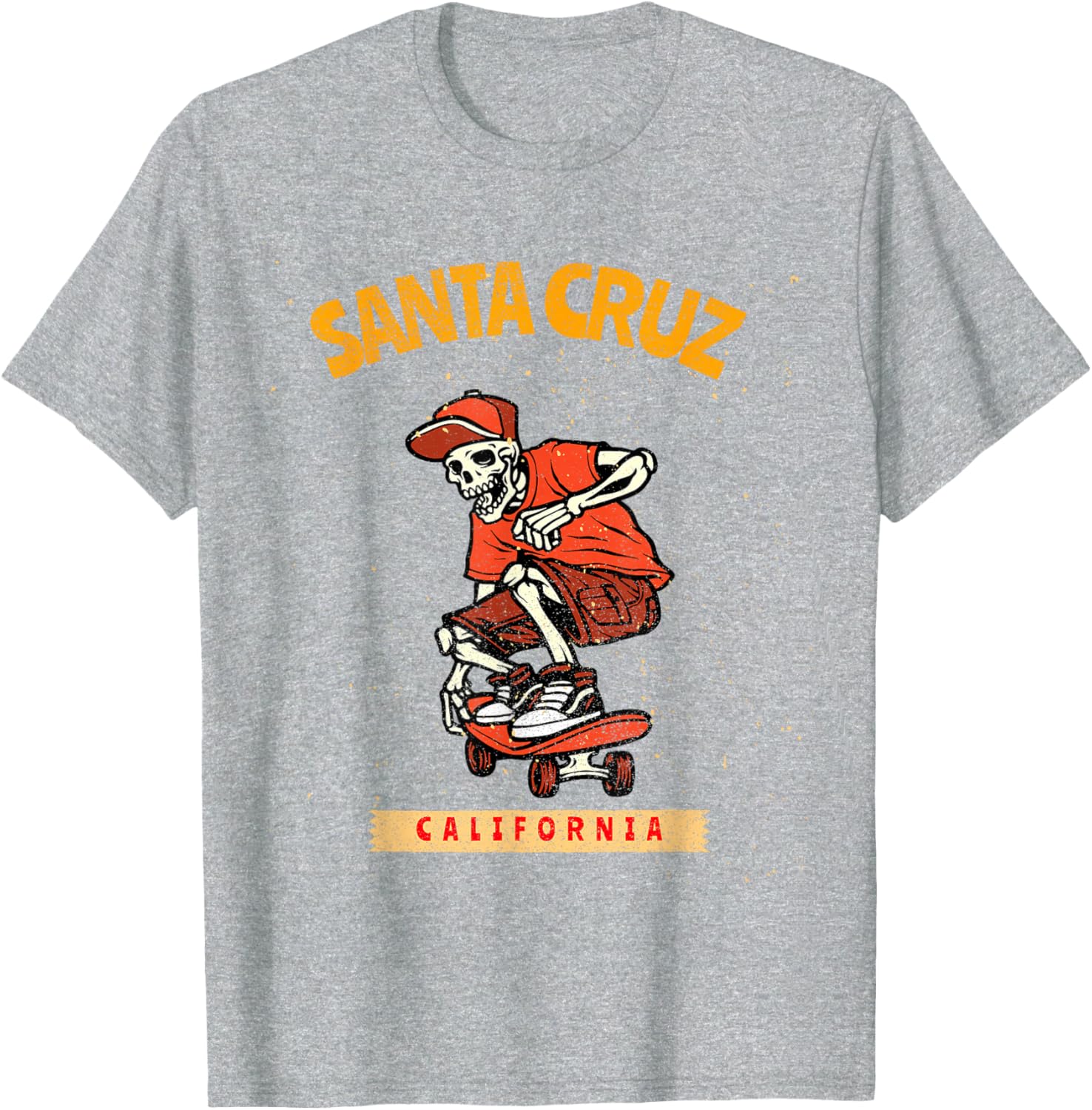 Vintage Santa Cruz Skeleton Skateboarder T-Shirt for Skateboarding Fans - 14