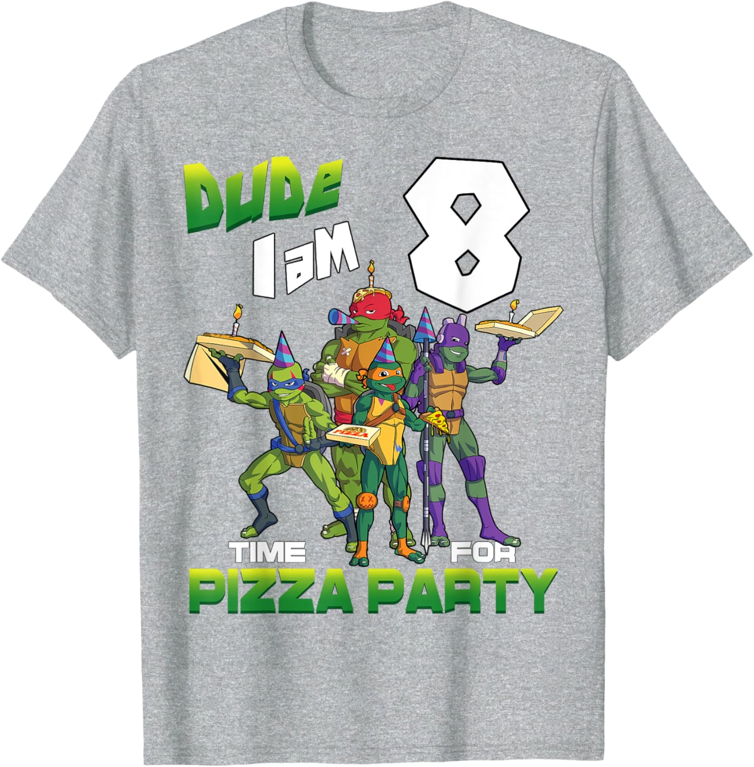 Mademark Teenage Mutant Ninja Turtles Pizza Party T-Shirt for Kids - 18
