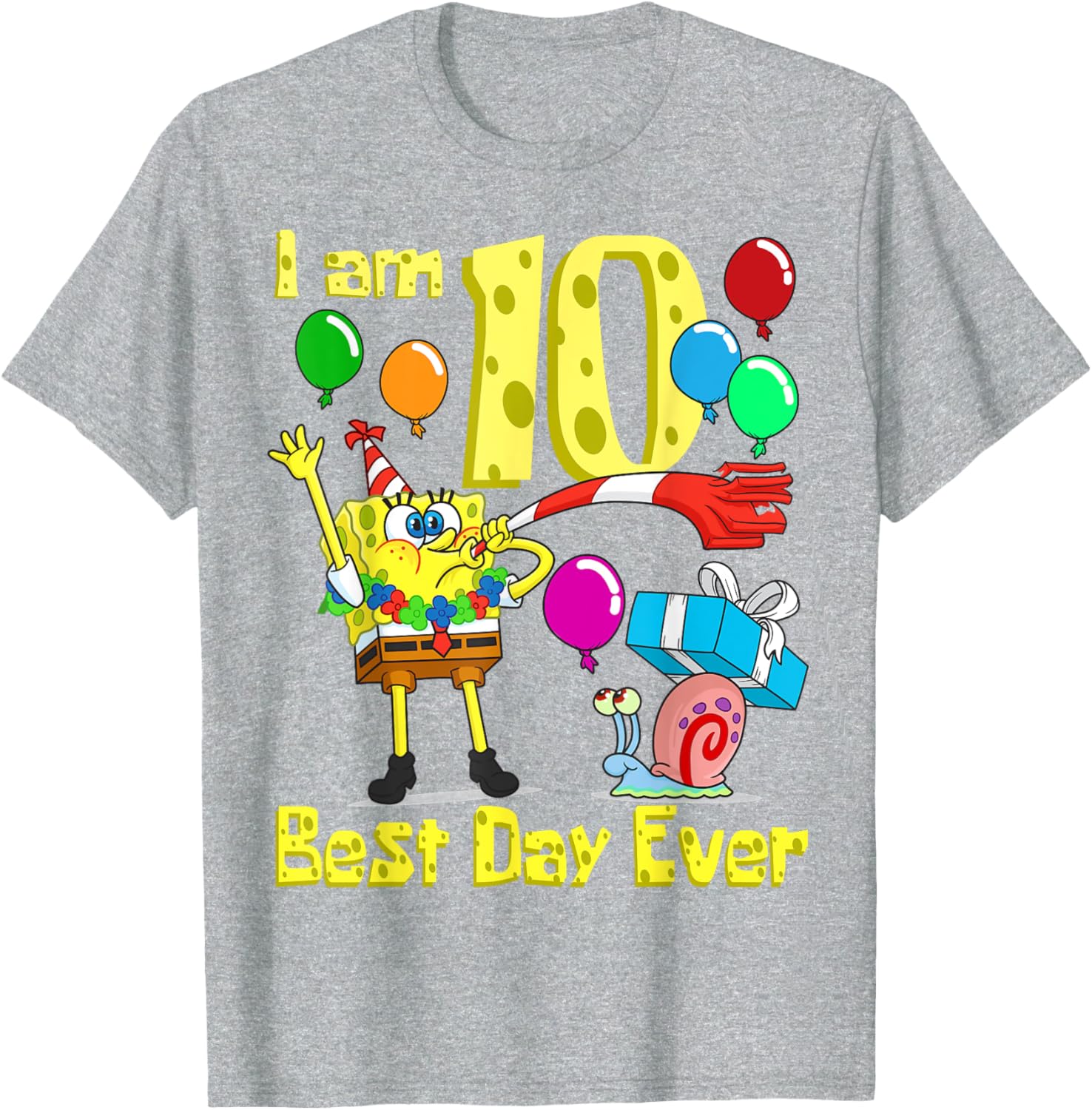 SpongeBob 10th Birthday Party T-Shirt by Mademark for Fun Celebrations - 15