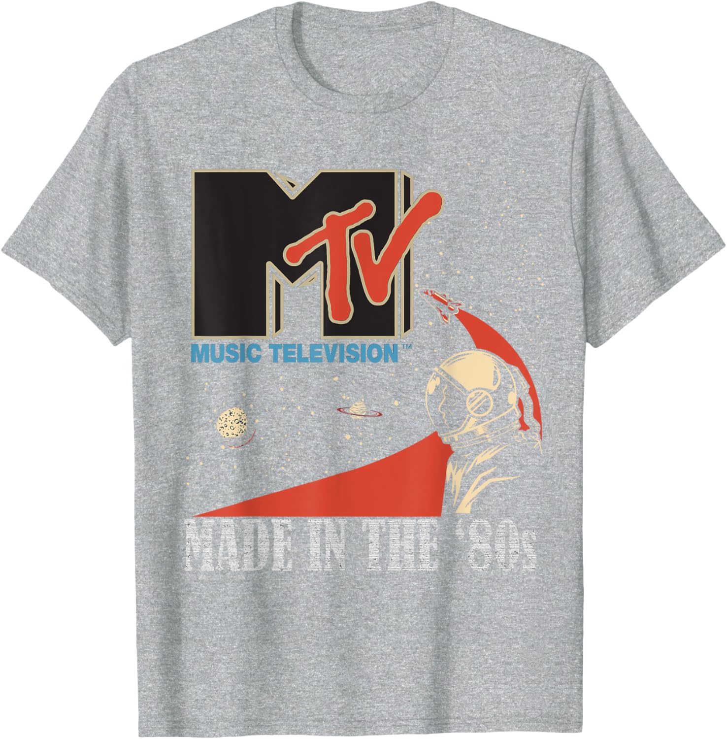 Mademark MTV Space Rocket Planets Astronaut T-Shirt Vintage 80s Style - 9