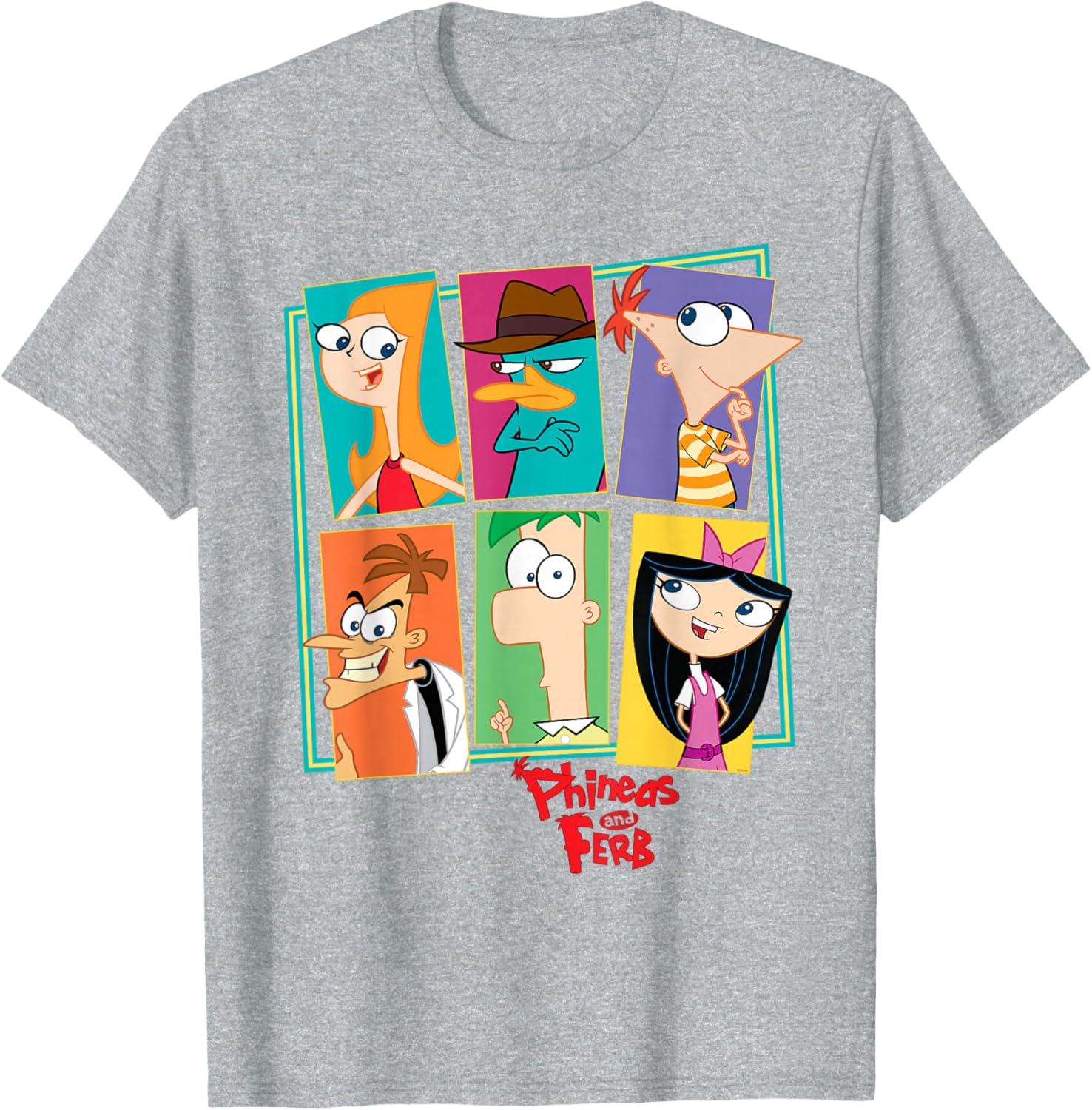 Phineas and Ferb Character Collage T-Shirt for Fun Disney Fans - 28
