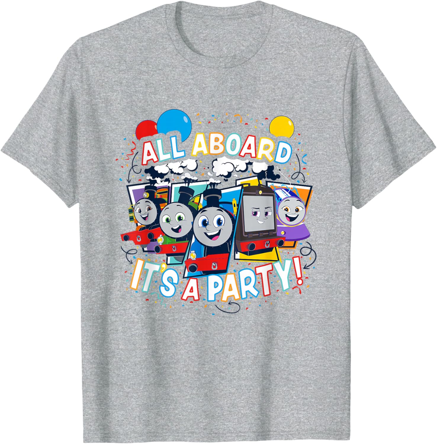 Thomas & Friends All Aboard It's a Party T-Shirt for Kids Fun Fashion - 8