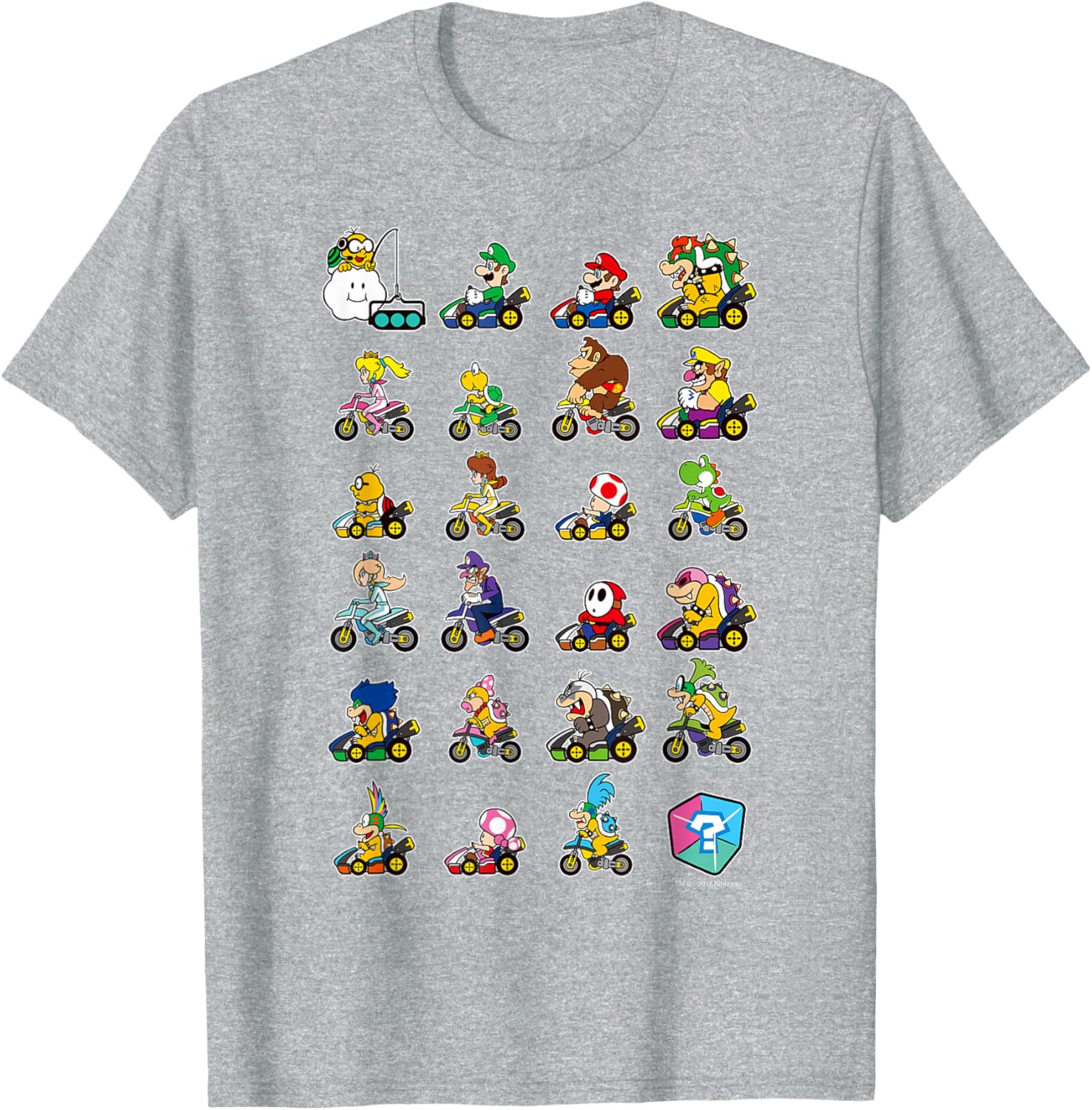Mario Kart Character Stacks T-Shirt Fun Gaming Apparel for Fans - 3