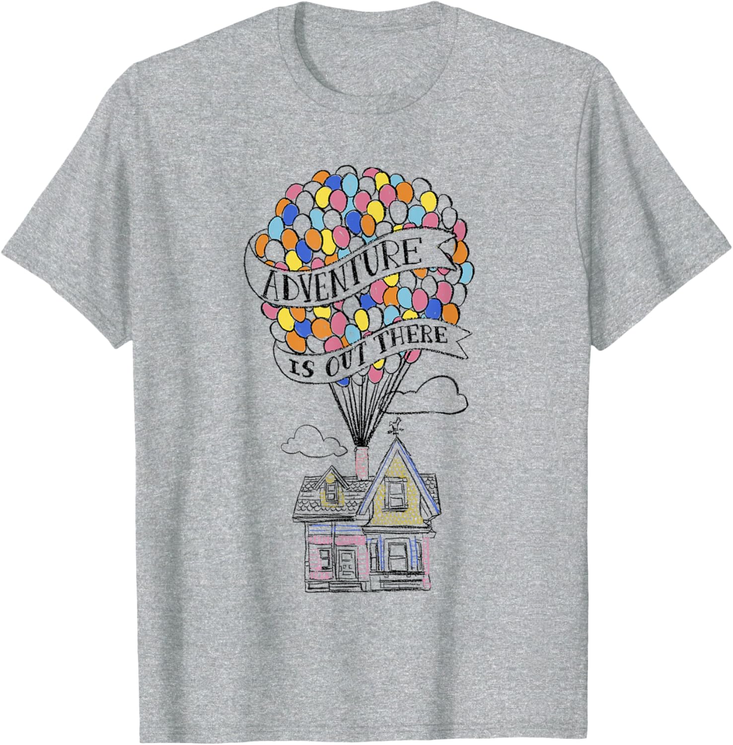 Disney Pixar Up Adventure Is Out There Flying House T-Shirt for Fans - 7
