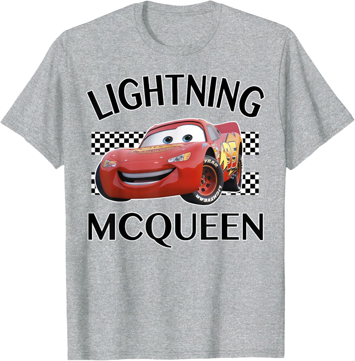 Disney Pixar Cars Lightning McQueen Finish Line Graphic T-Shirt for Kids - 10