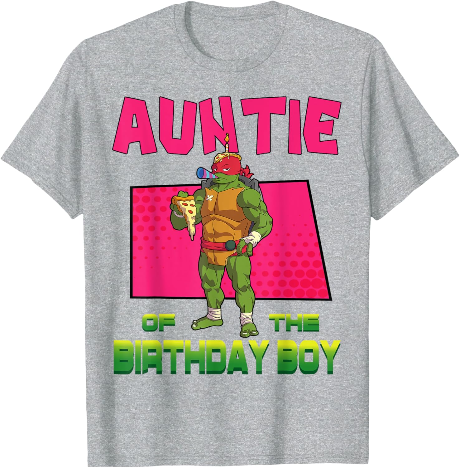 Mademark TMNT Raphael Pizza Party T-Shirt for Birthday Celebration - 22